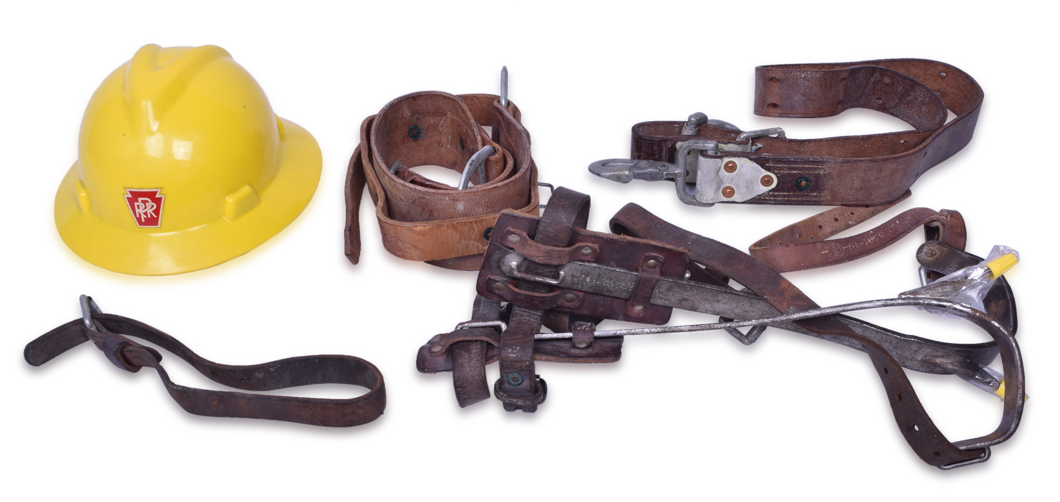 2302 - Pennsylvania Railroad Hard Hat and Lineman Gear thumbnail