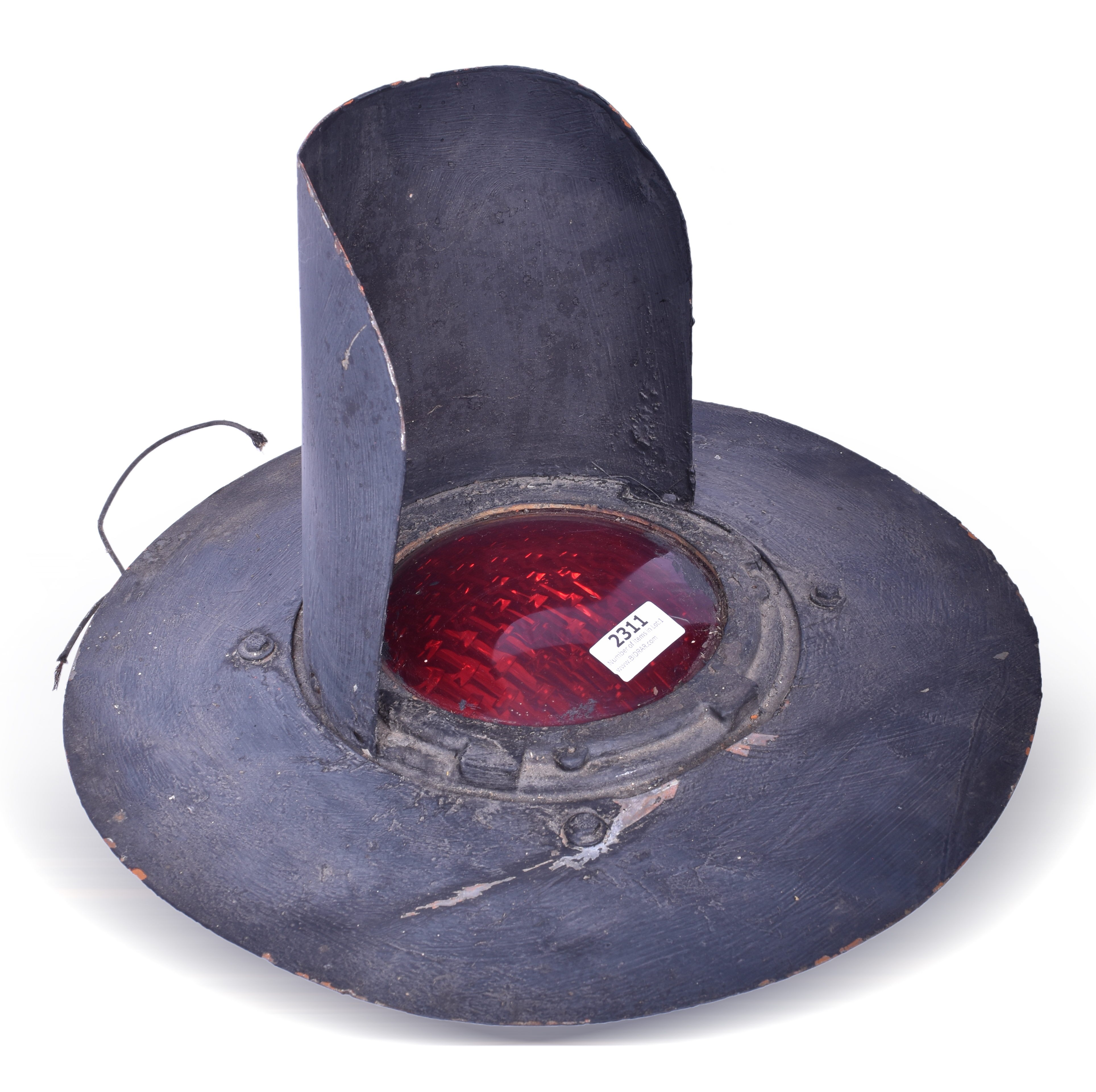 2311 - Union Switch & Signal Cast Iron Railroad Crossing Lamp thumbnail