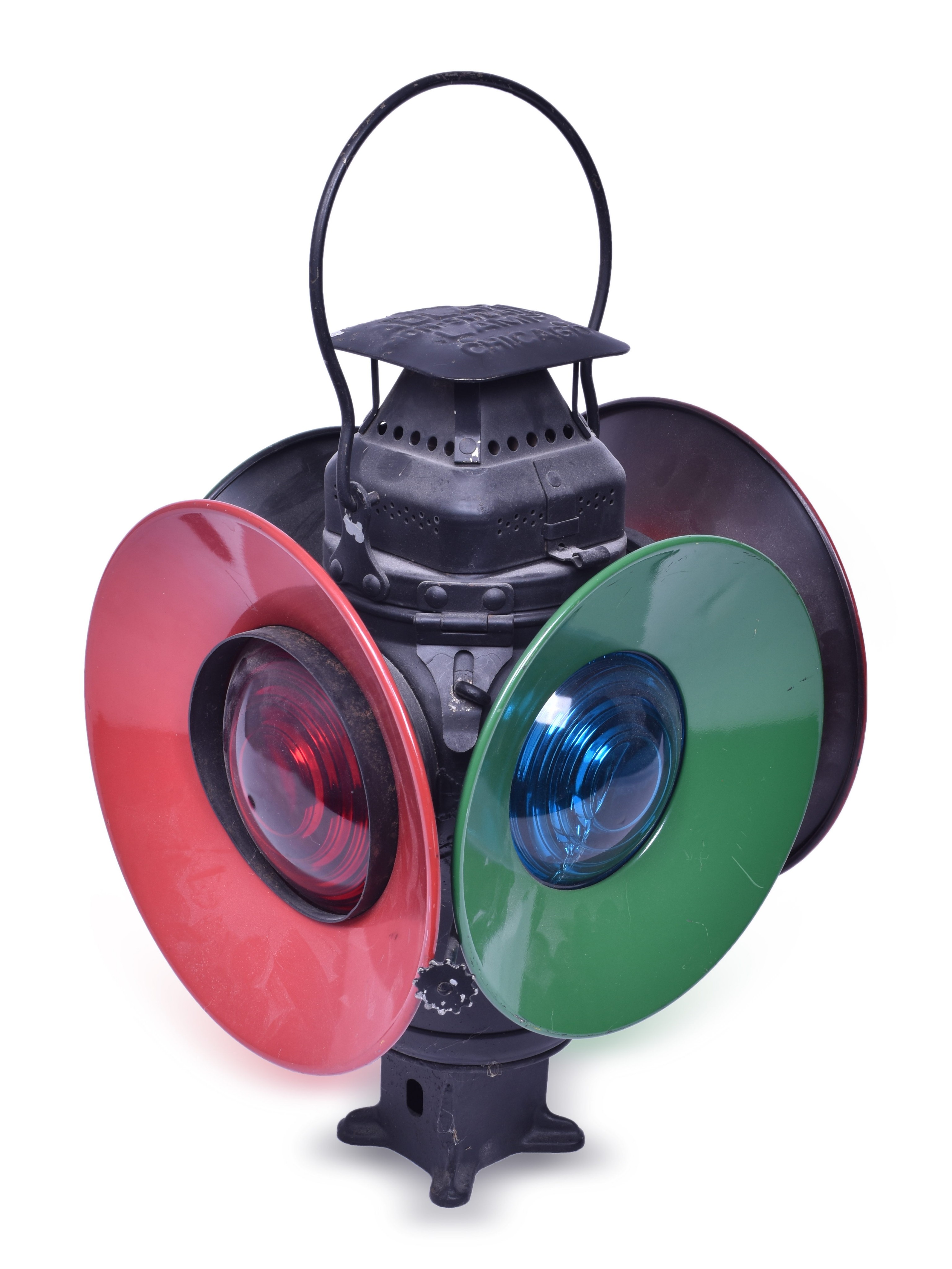 2352 - Adlake Railroad Switch Lantern w/ Red / Green Day Targets thumbnail