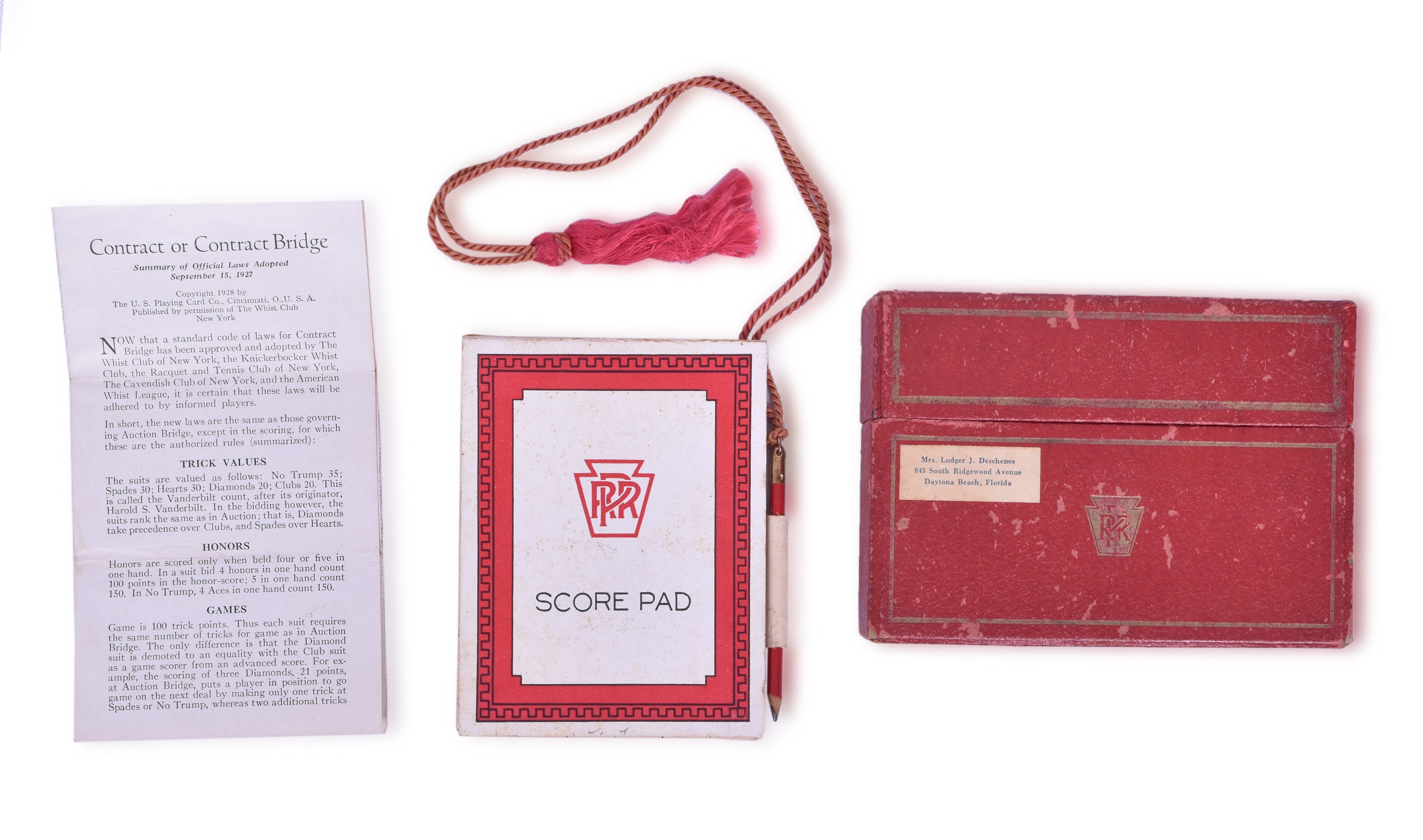 2378 - 1928 Pennsylvania Railroad Contract / Contract Bridge Double Deck Playing Card Set thumbnail