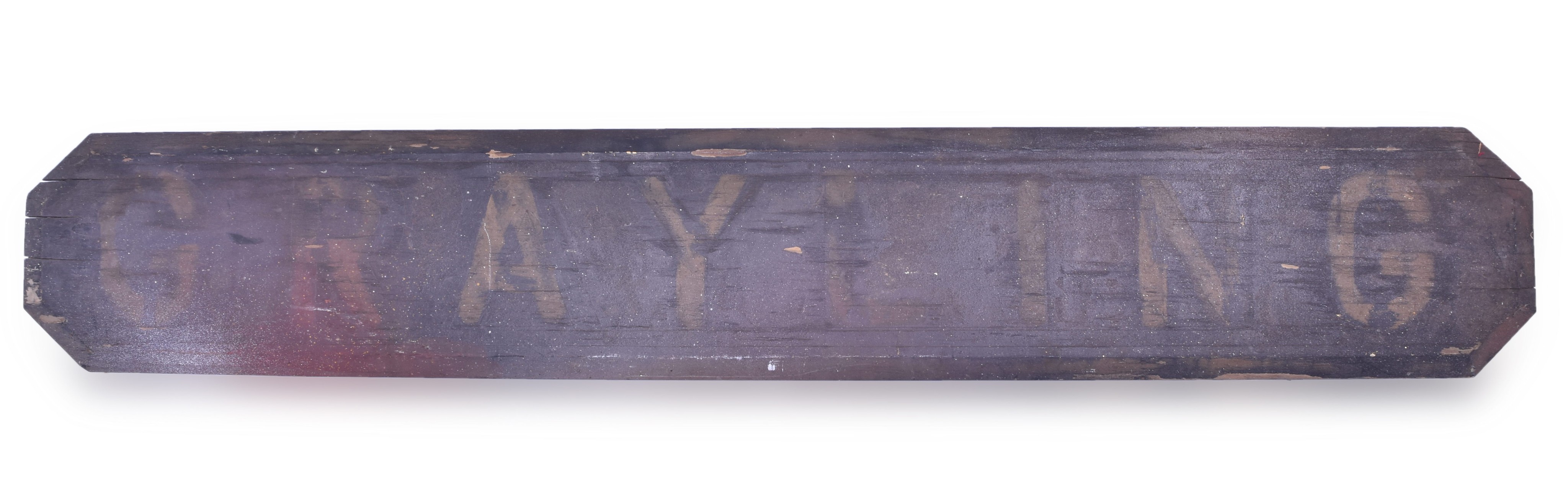 2379 - Grayling, Michigan Wooden Michigan Central Railroad Depot Sign thumbnail