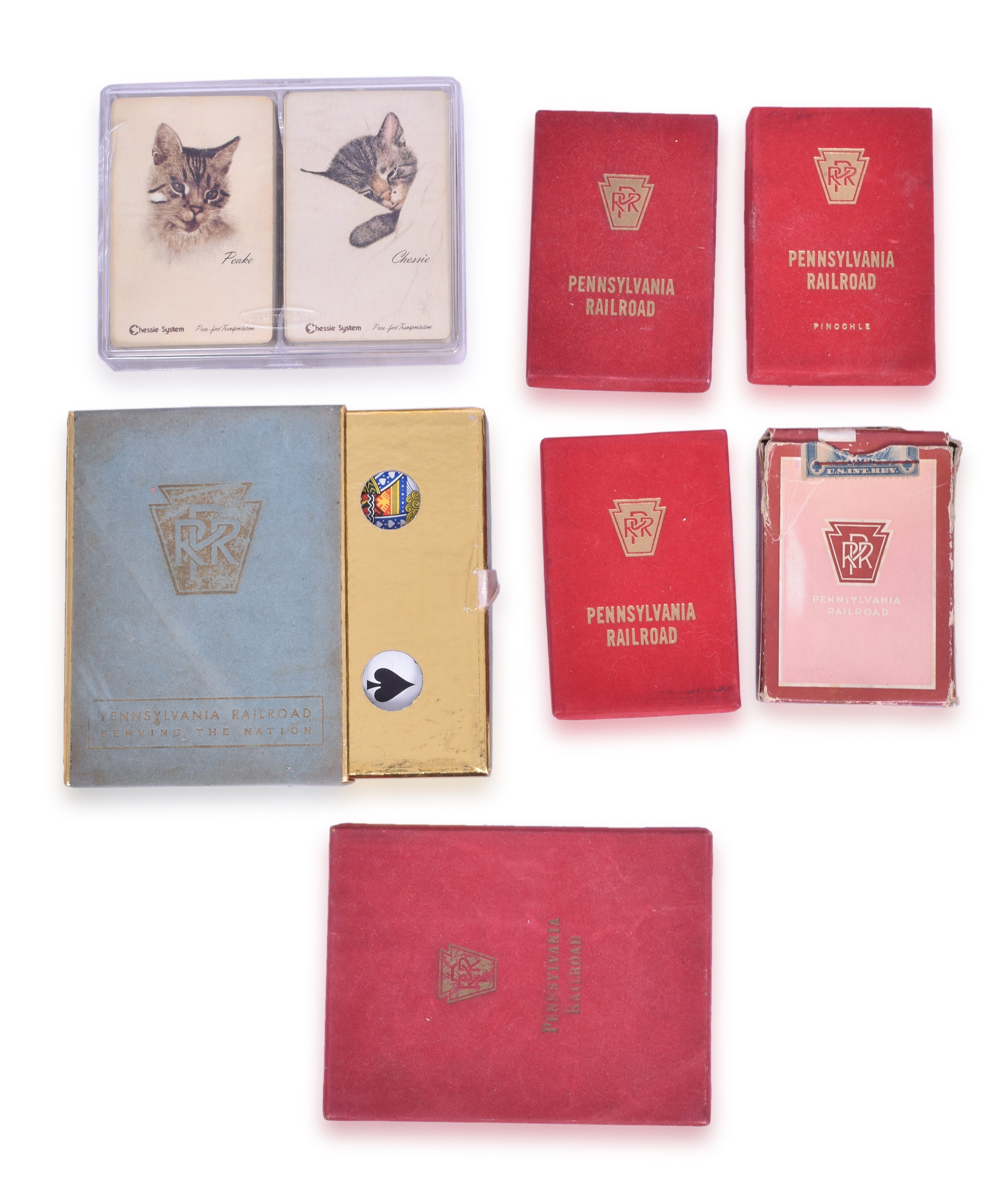 2382 - Seven Decks of Railroad Playing Cards - Pennsylvania and Chessie System thumbnail