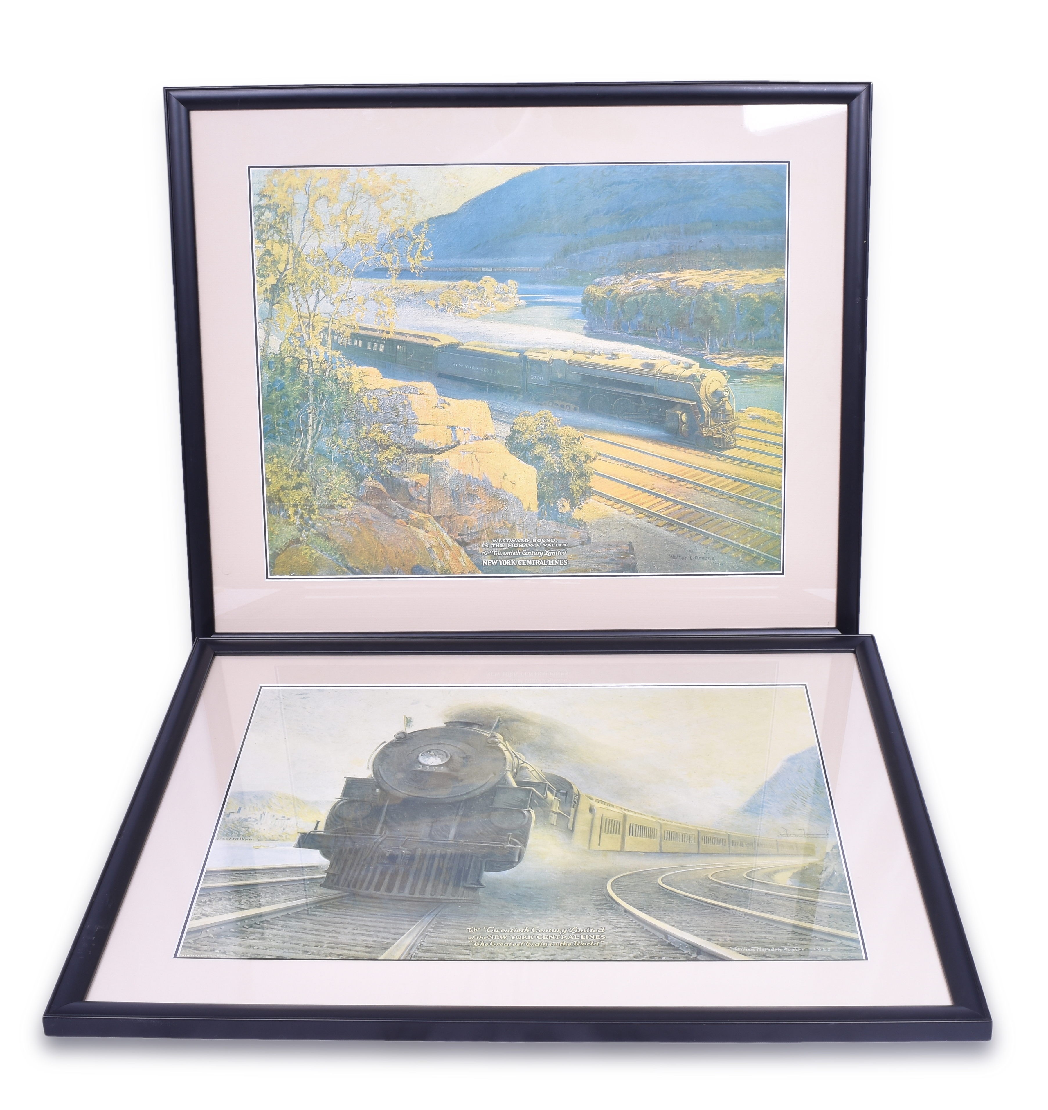 2383 - Pair of New York Central Railroad Framed Prints - Walter Greene and William Foster thumbnail