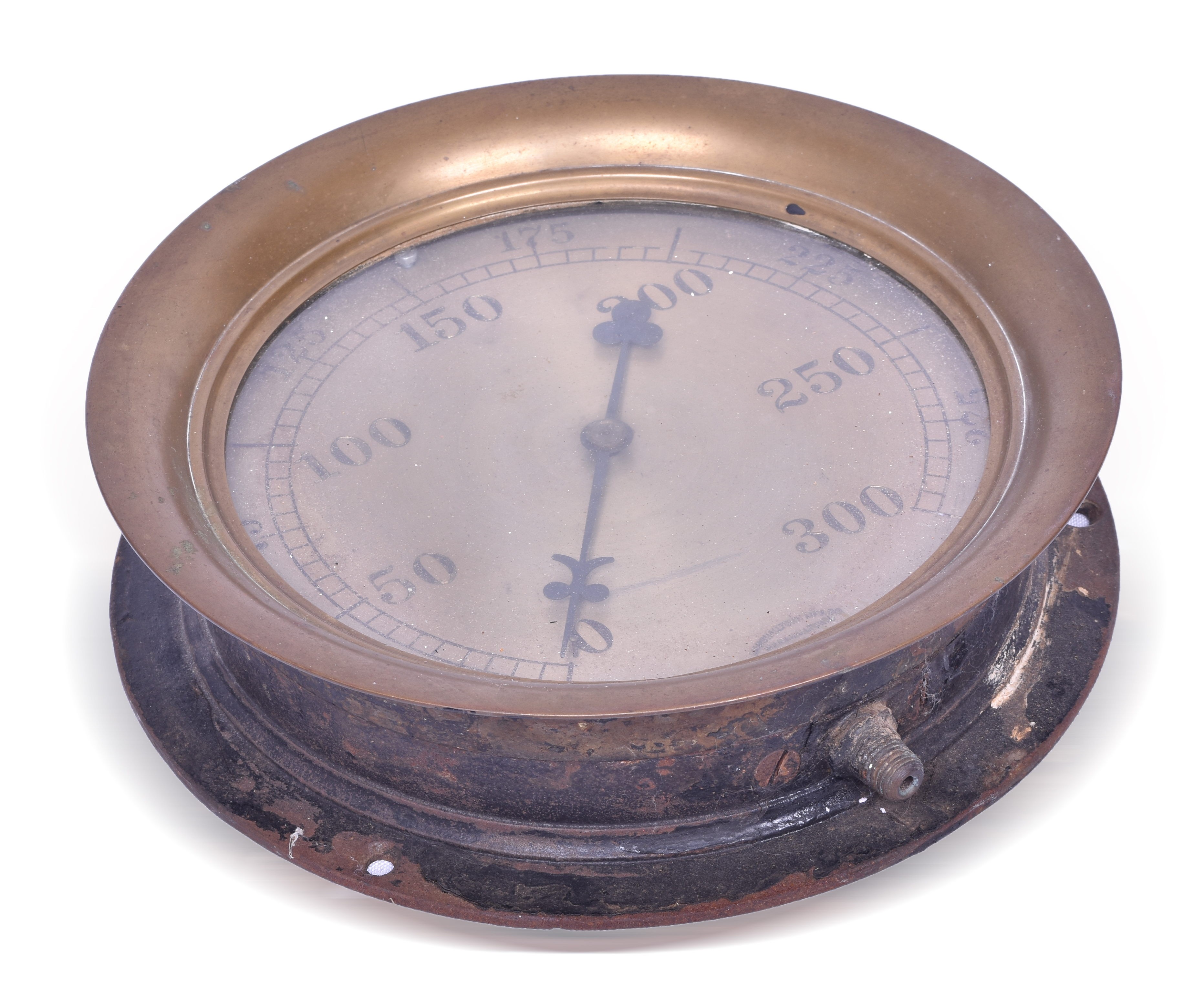2384 - Brass Marshalltown Manufacturing Co. 300 PSI Boiler Pressure Gauge thumbnail