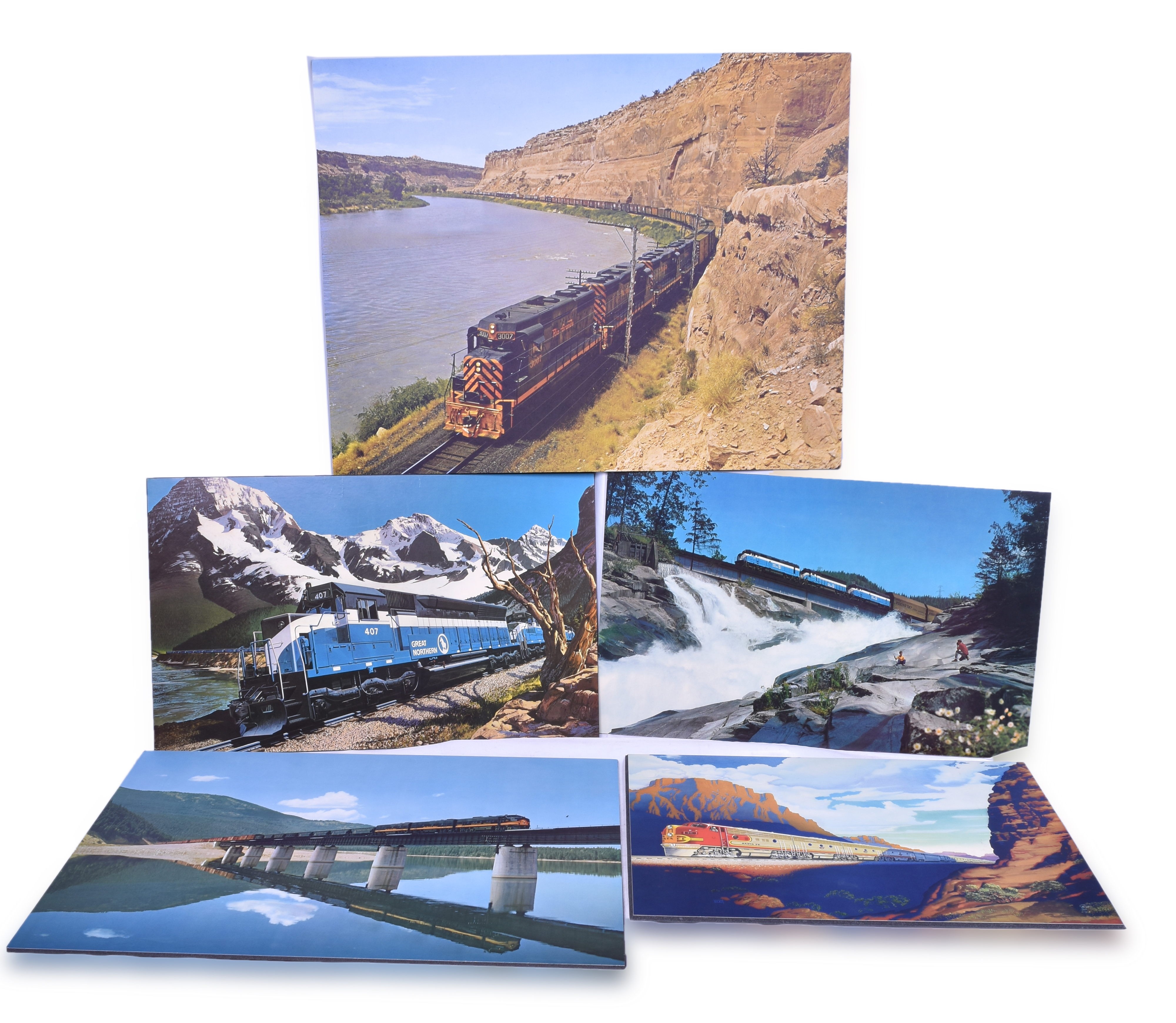 2401 - Group of Western Railroading Photos & Prints - Santa Fe, Great Northern, Rio Grande, Northern Pacific thumbnail