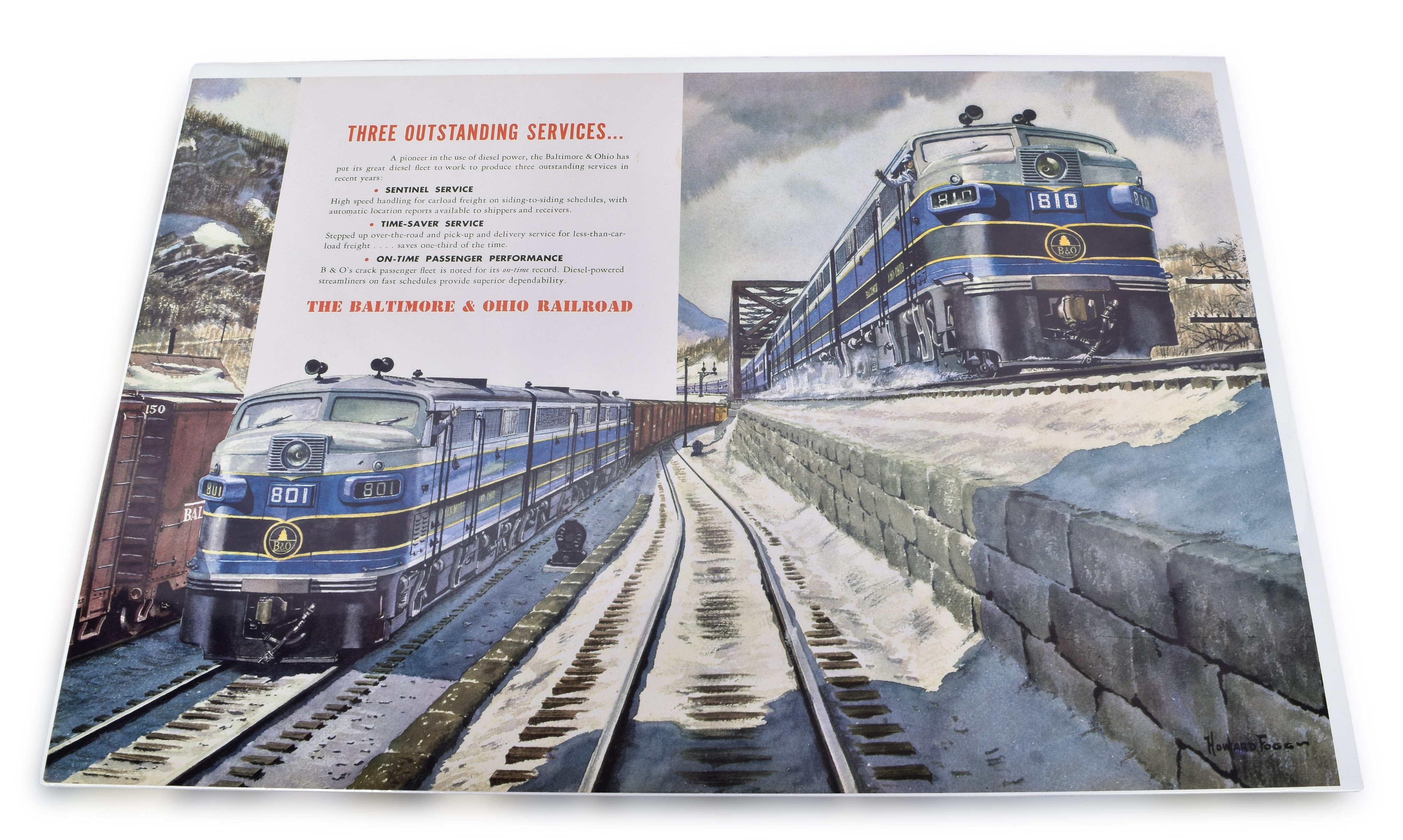 2417 - Baltimore and Ohio Railroad Advertising Print Featuring Howard Fogg Art thumbnail