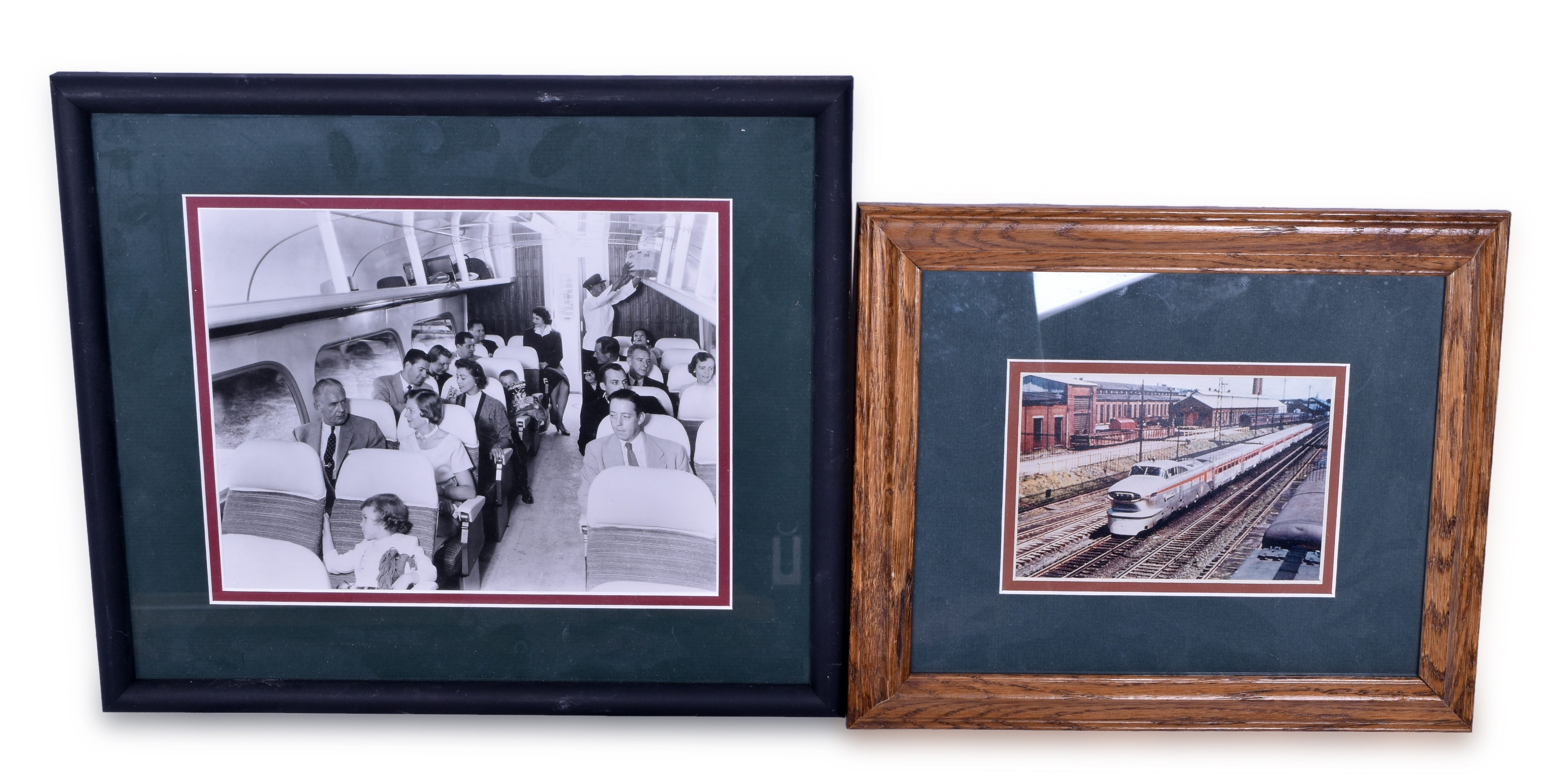 2430 - Six Pennsylvania Railroad Framed Photos - Aerotrain, E8, N6b, Washington Union Station thumbnail