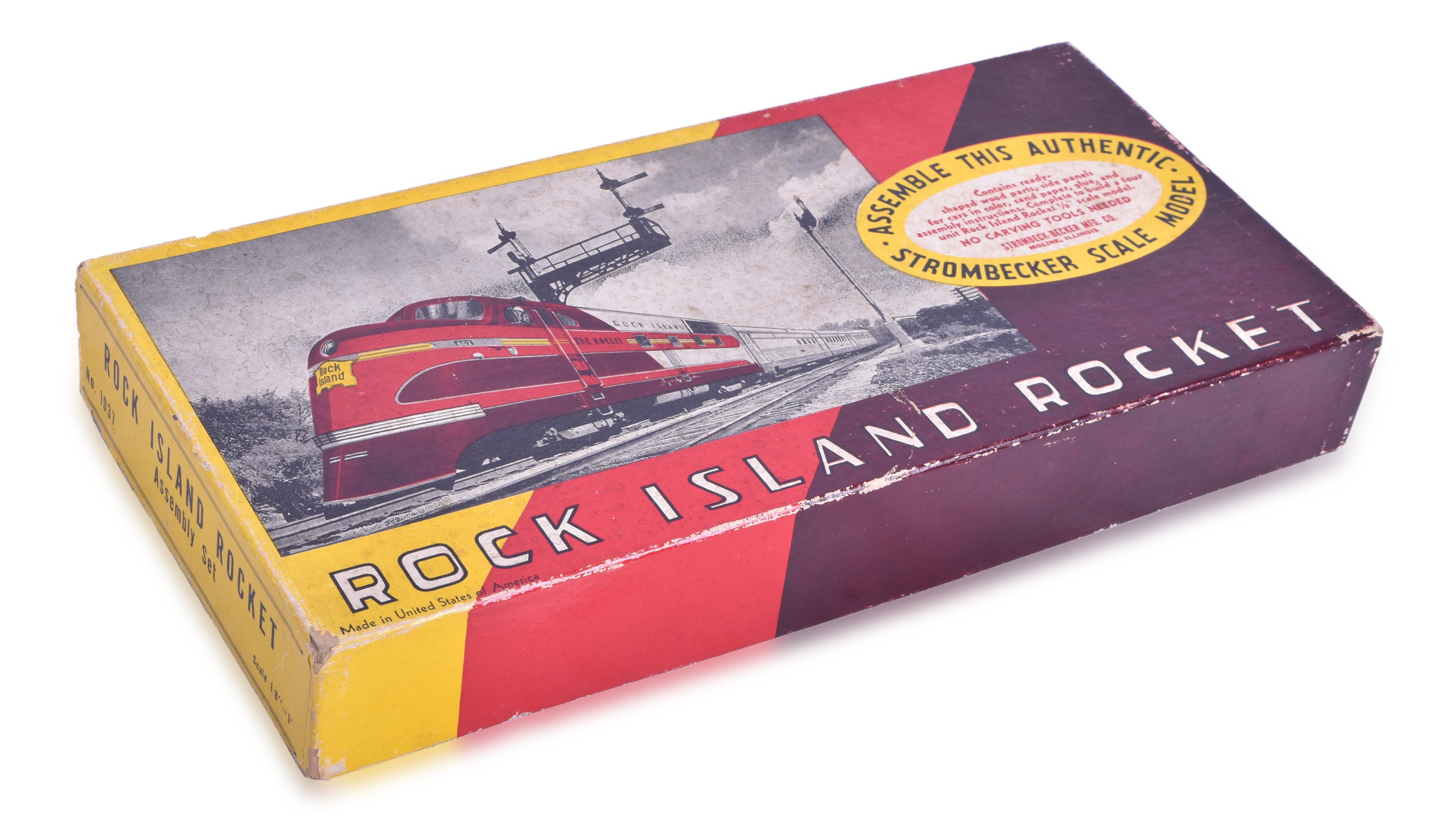 2452 - Strombecker Rock Island Rocket Wooden Model - Unused! thumbnail