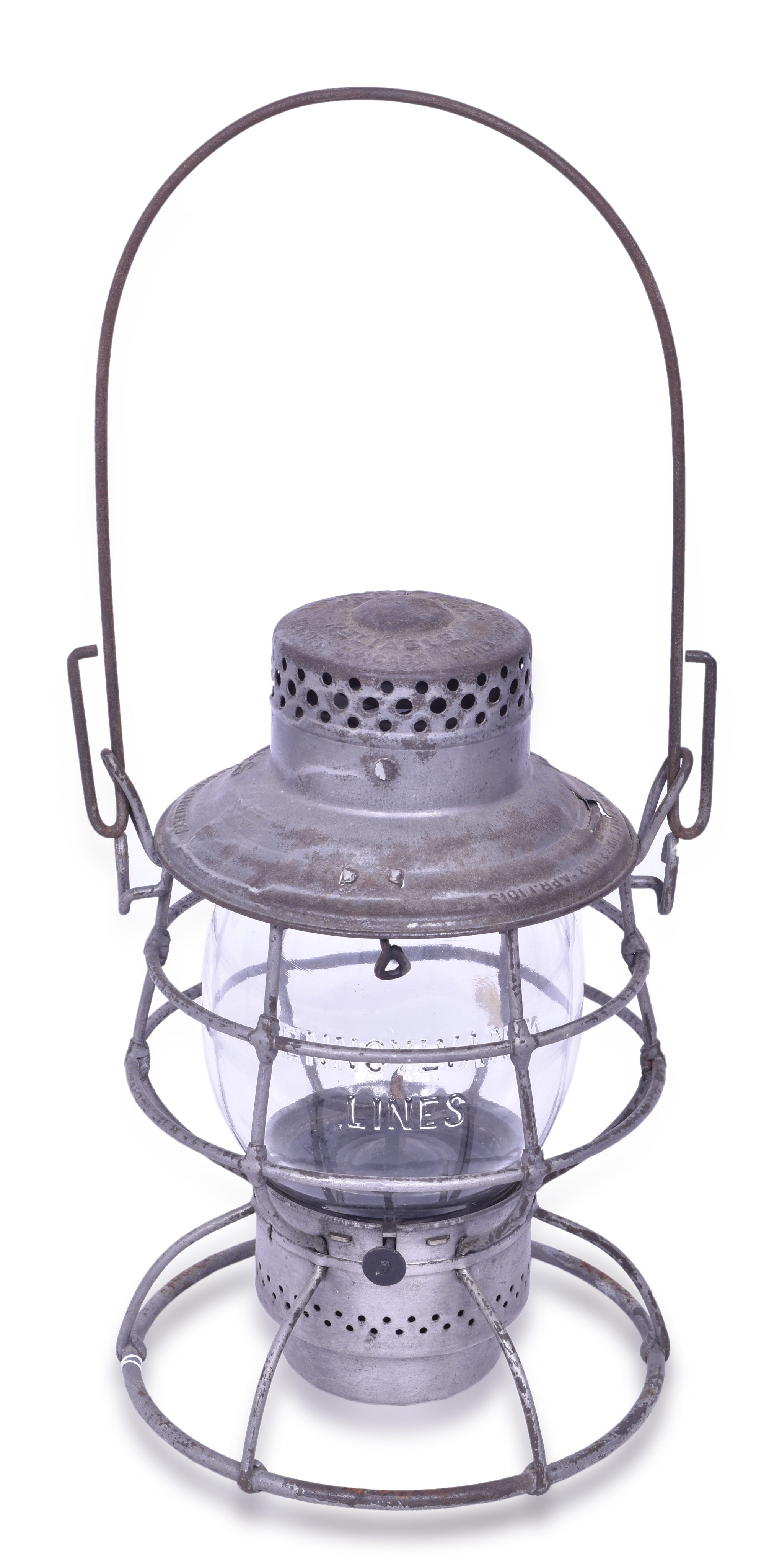2461 - Adlake Reliable Pennsylvania Railroad Lantern with Extended Base Pennsylvania Lines Cast Globe thumbnail