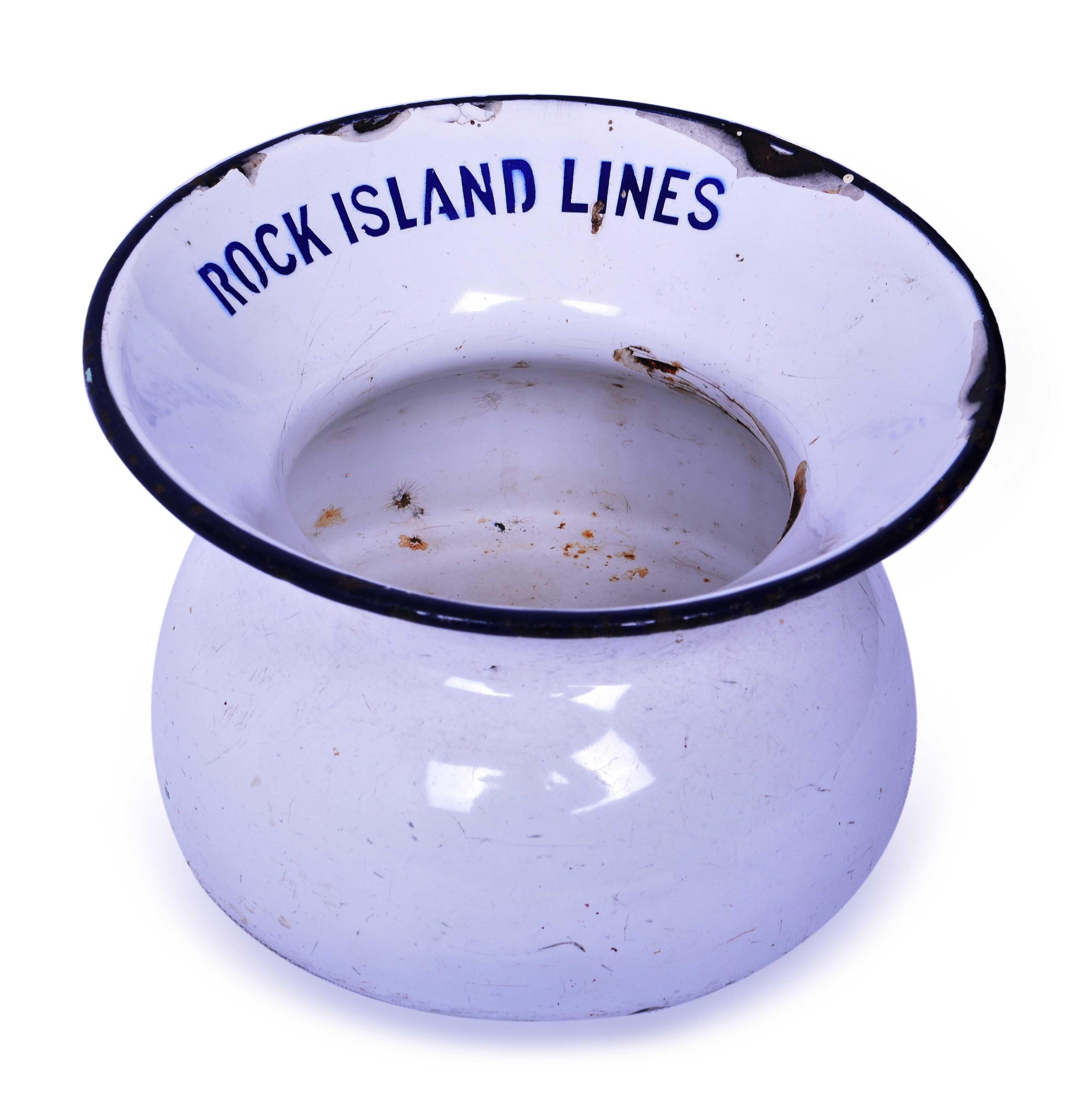 2462 - Rock Island Lines Porcelain Railroad Spitoon thumbnail
