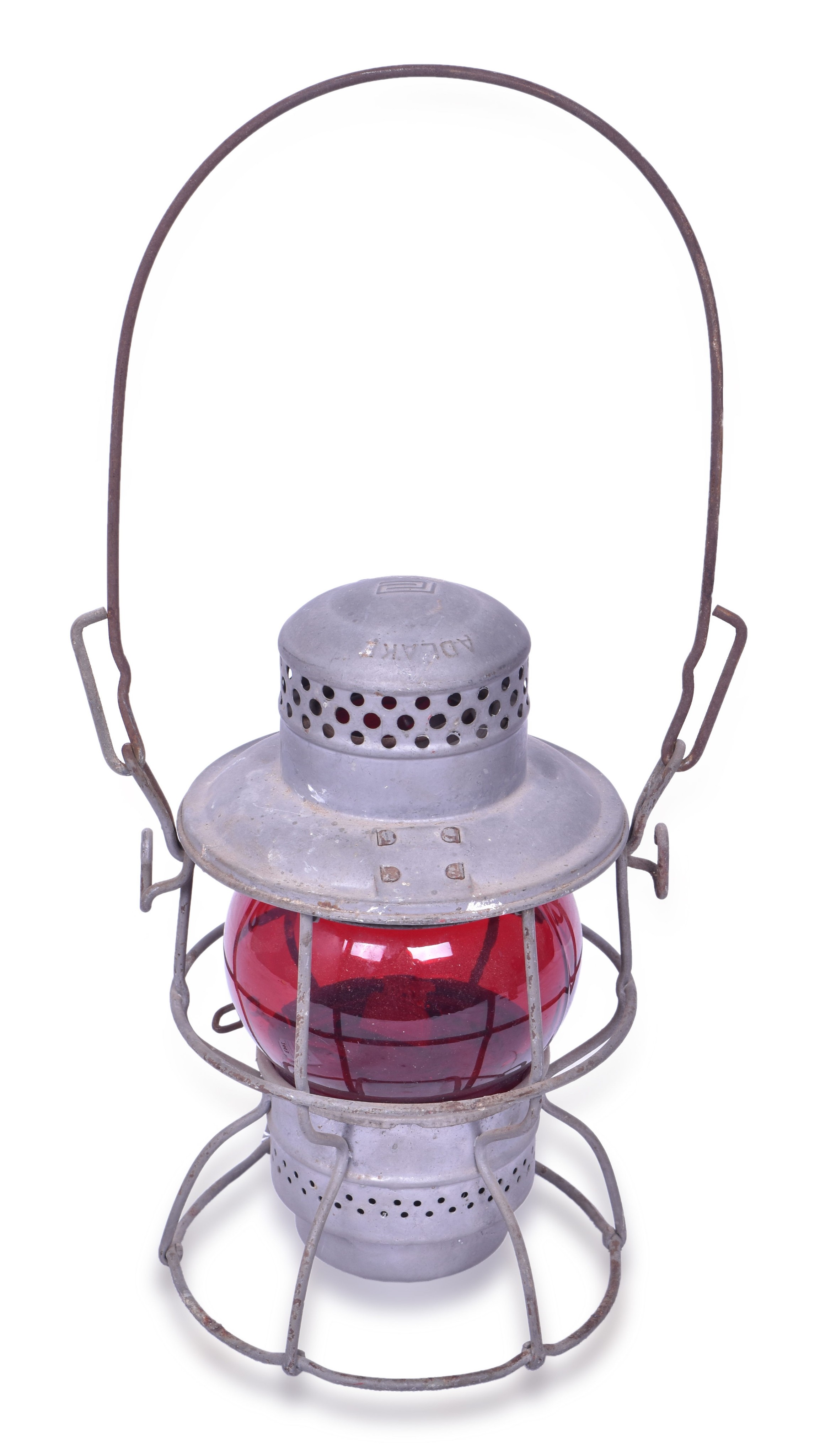 2463 - Adlake Penn Central Railroad Kero Short Red Globe Lantern thumbnail