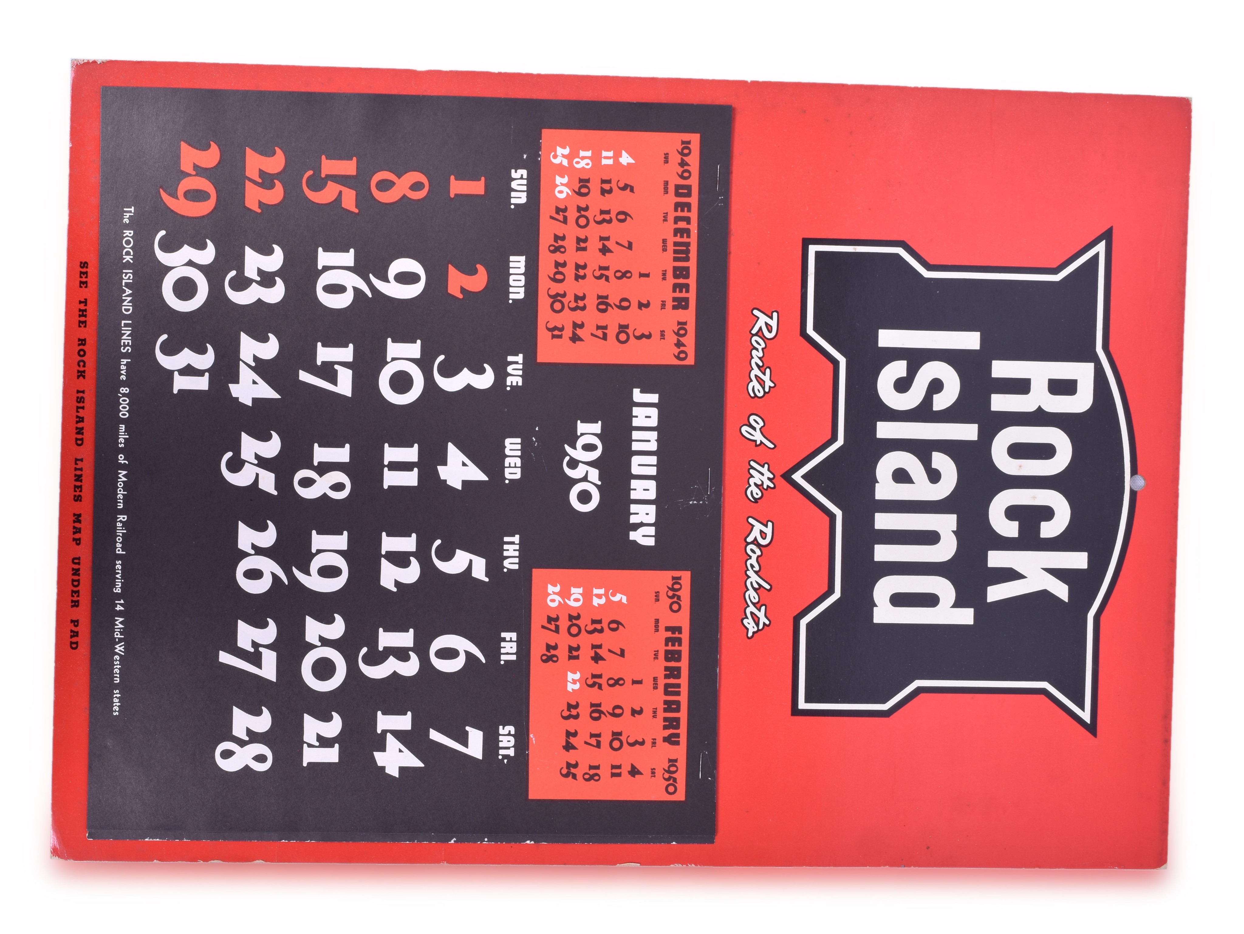 2468 - Rock Island Railroad Unused 1950 Calendar thumbnail