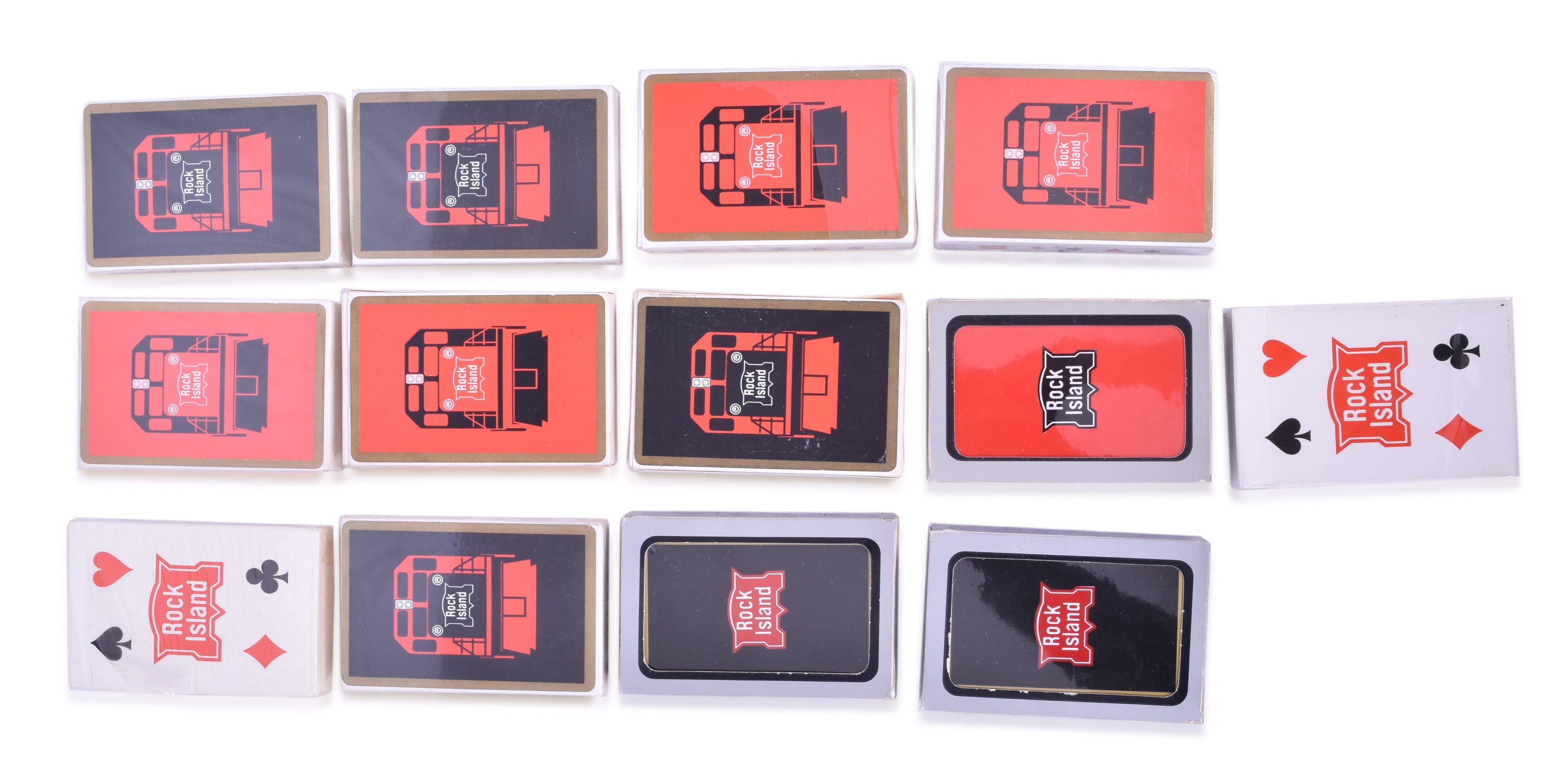 2472 - Thirteen Decks of Rock Island Railroad Playing Cards - Nine Sealed in Cellophane thumbnail
