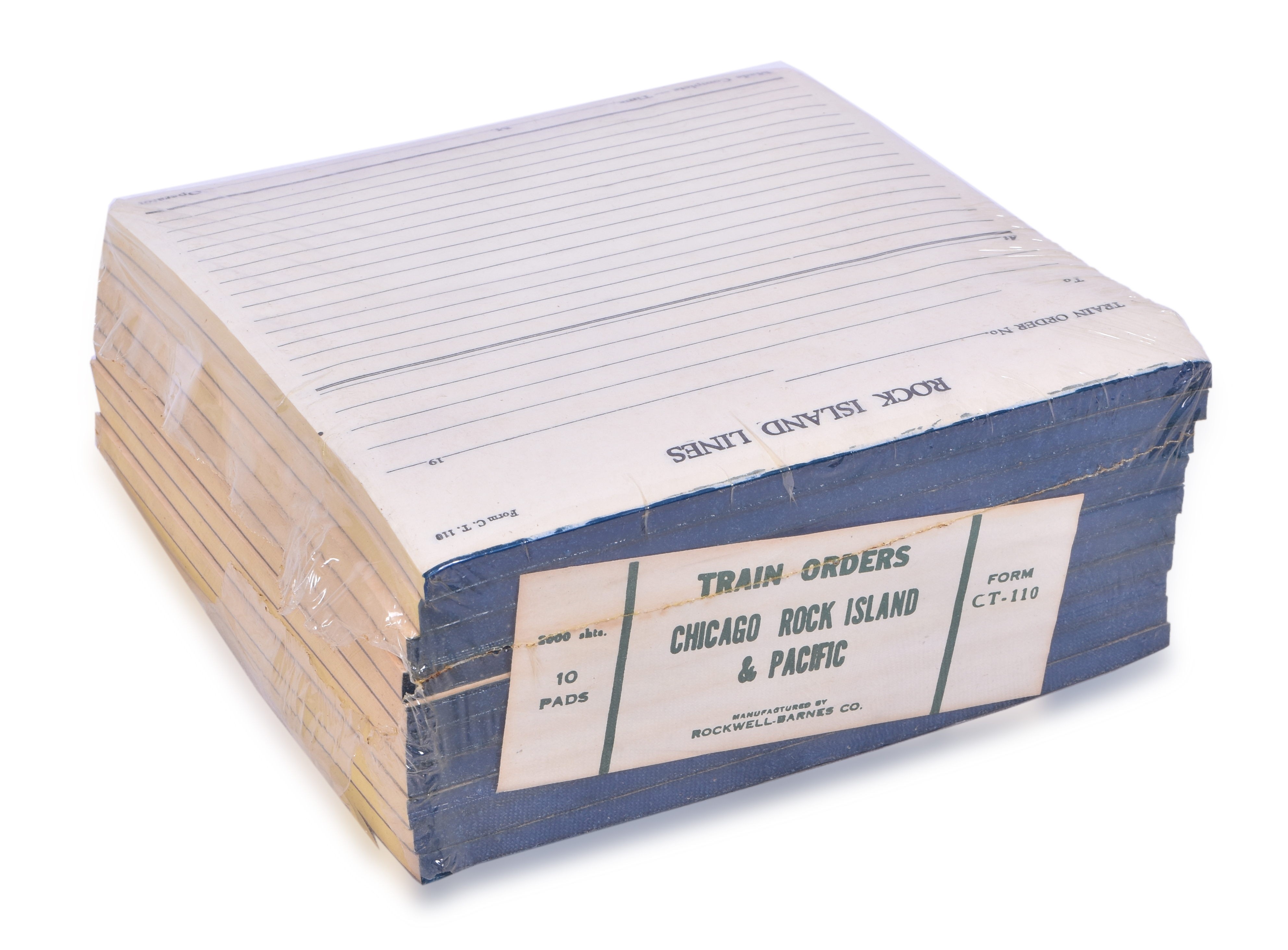 2490 - Sealed Pack of Rock Island Lines Railroad Train Order Forms CT-110 thumbnail