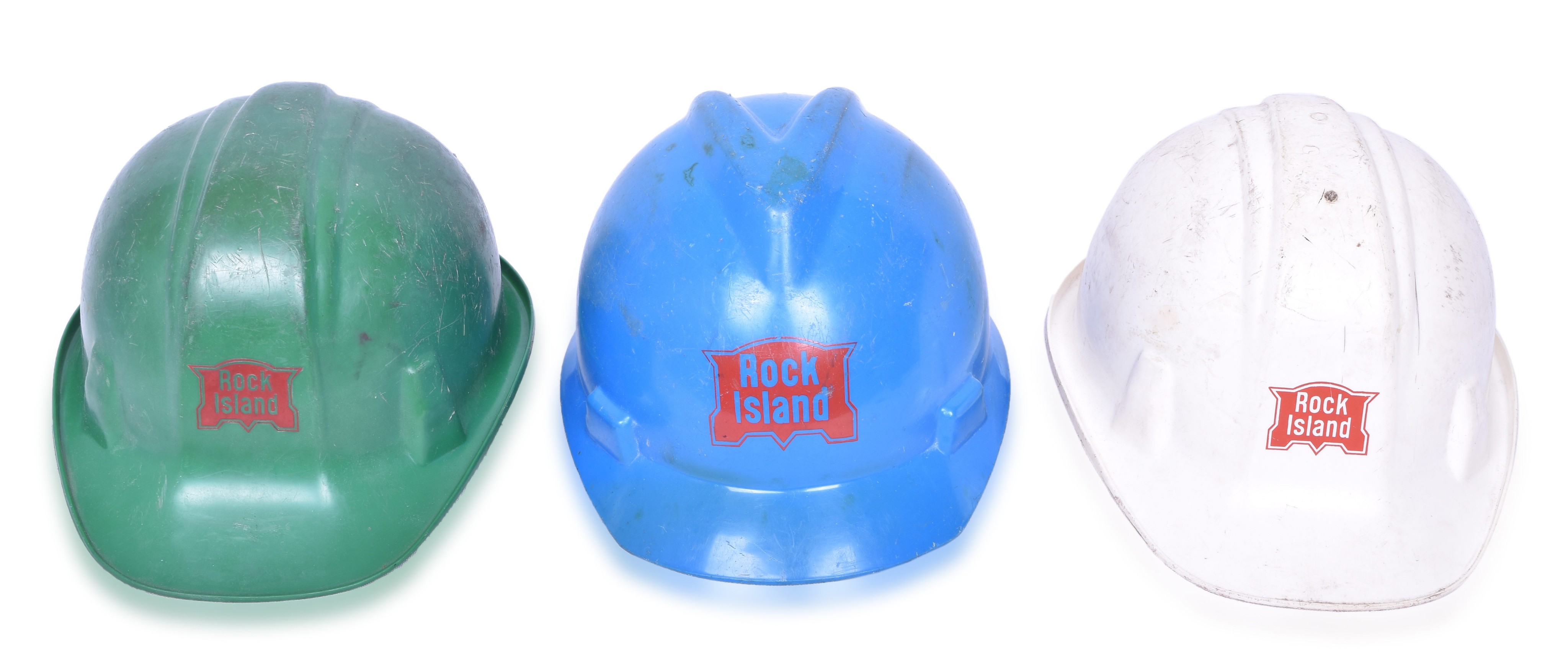 2513 - Group of Three Rock Island Railroad Hard Hats thumbnail