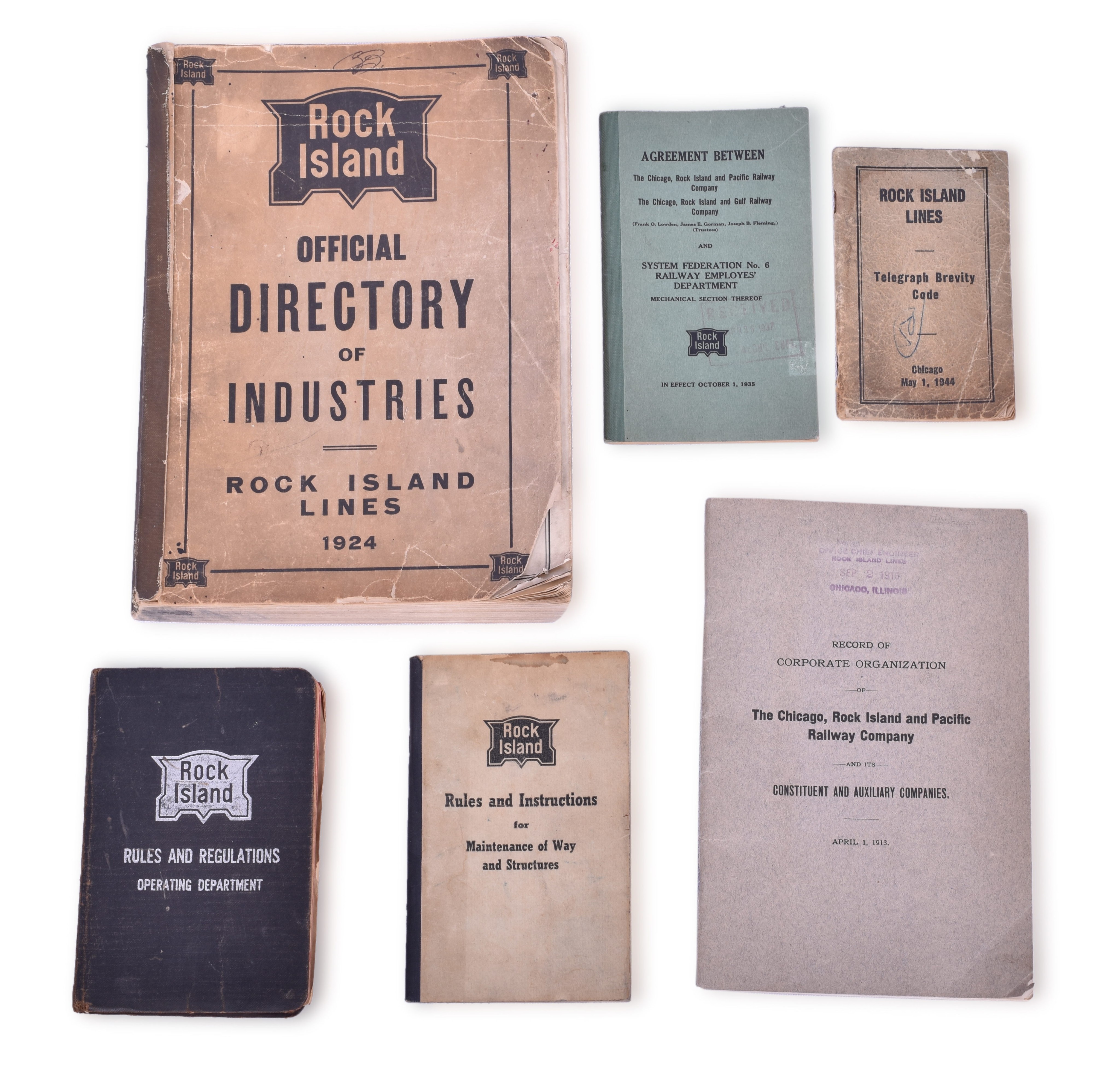 2516 - Rock Island / Chicago, Rock Island & Pacific 1924 Directory of Industries, 1940 Maintenance and Structures, and More thumbnail