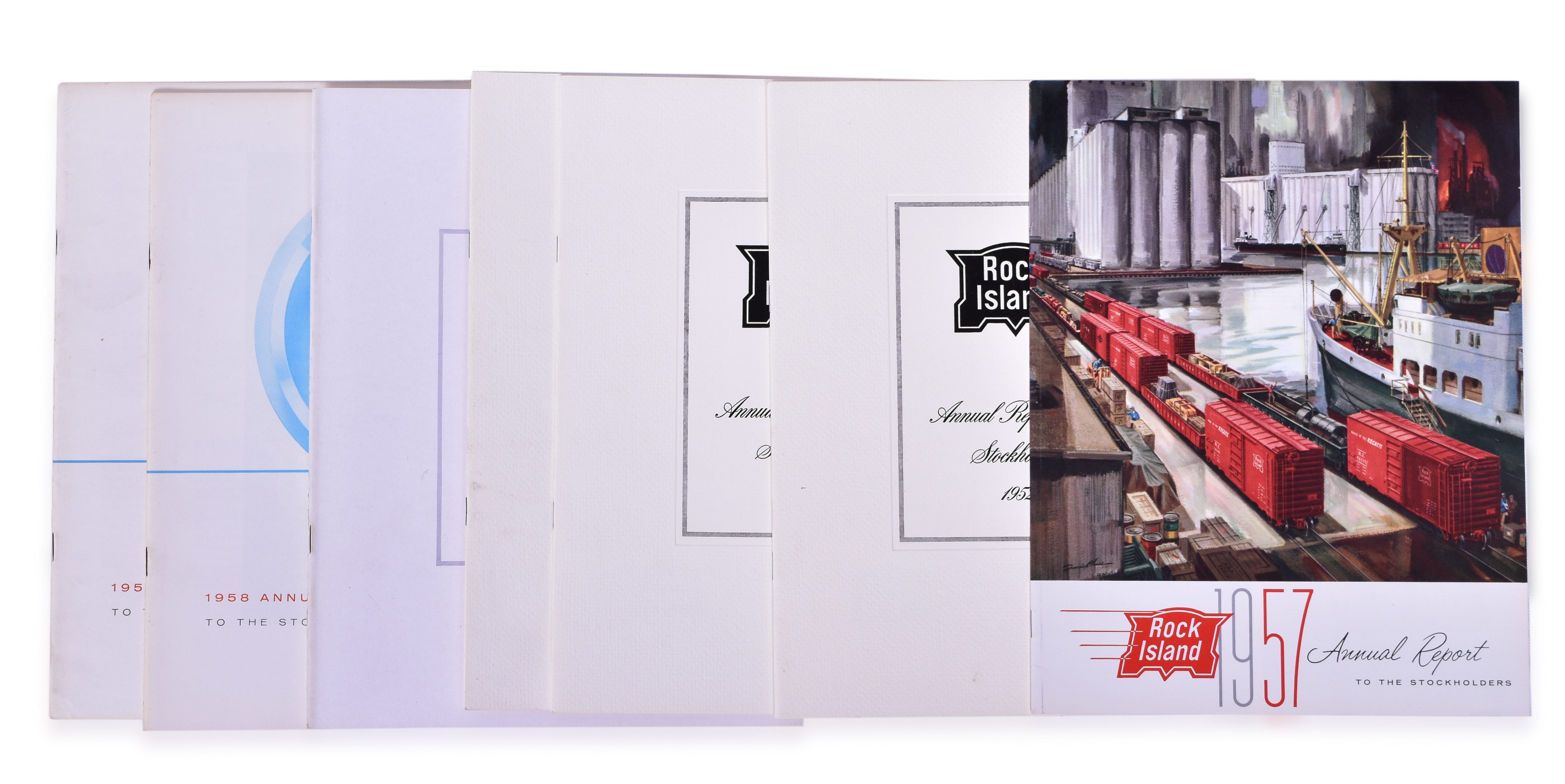 2520 - Seven Rock Island Railroad Annual Reports - 1951, Three 1952, 1957, and Two 1958 thumbnail