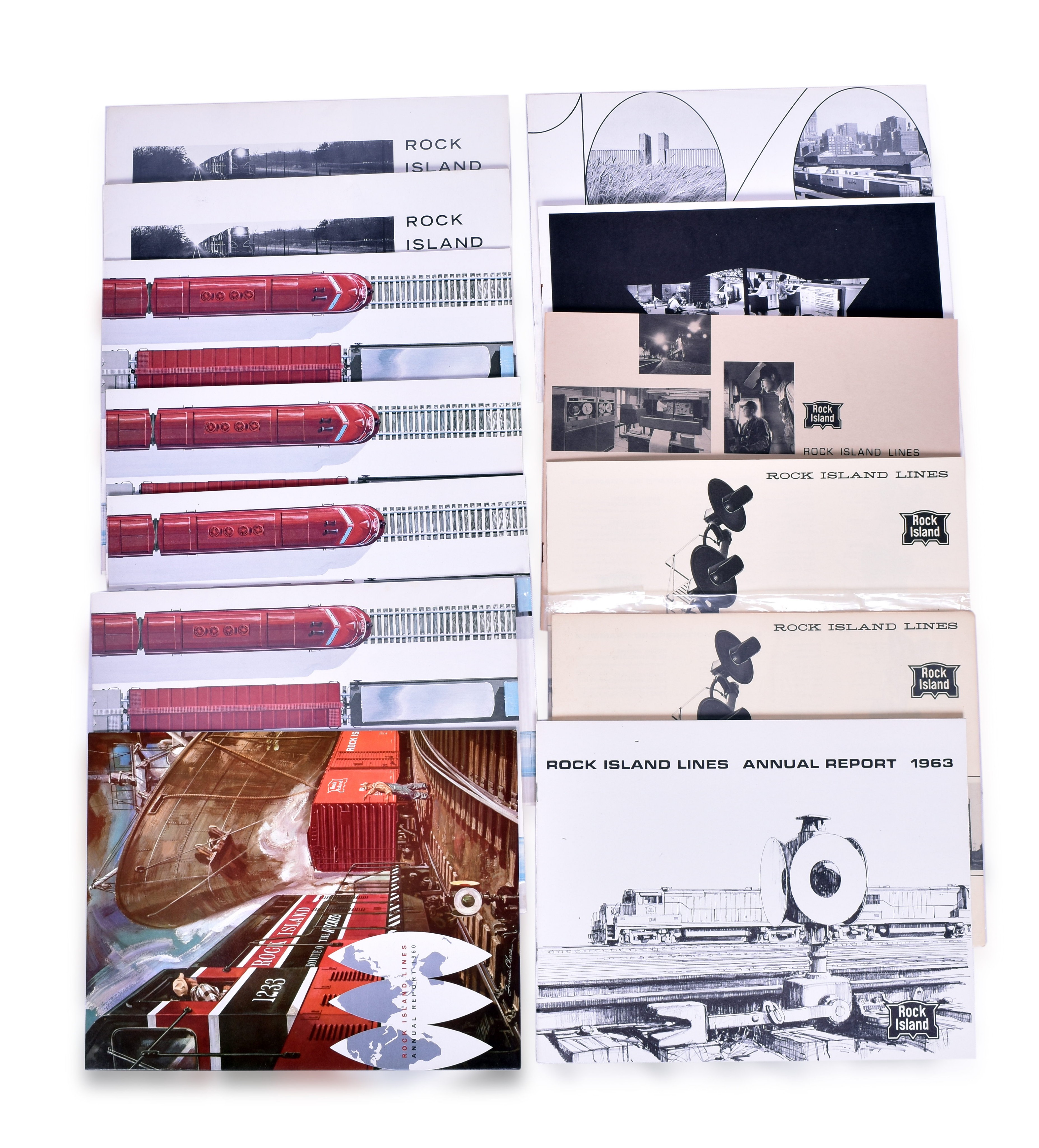 2522 - Fourteen Rock Island Railroad Annual Reports From the 1960s thumbnail