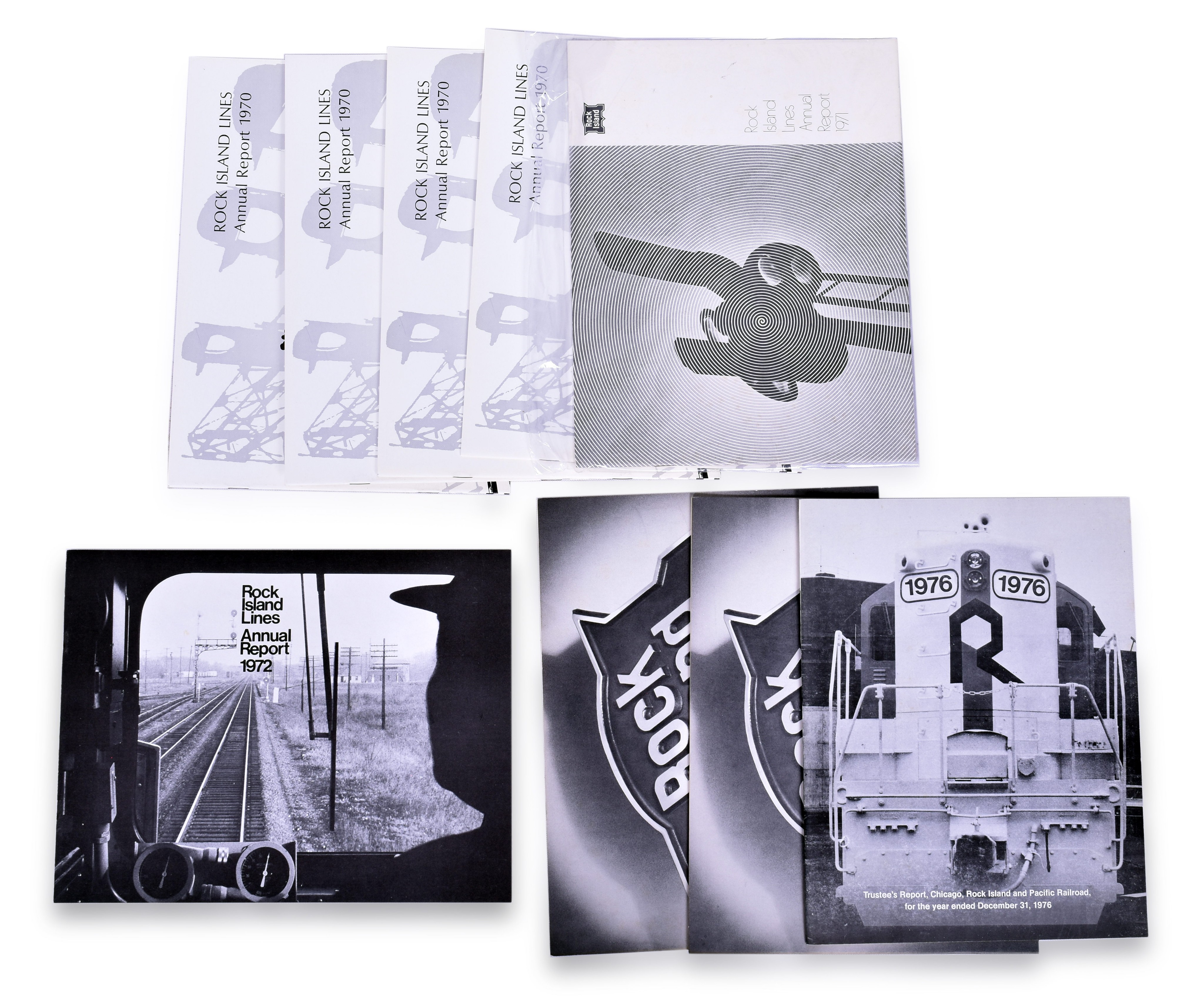 2524 - Nine Rock Island Railroad Annual Reports From the 1970s thumbnail