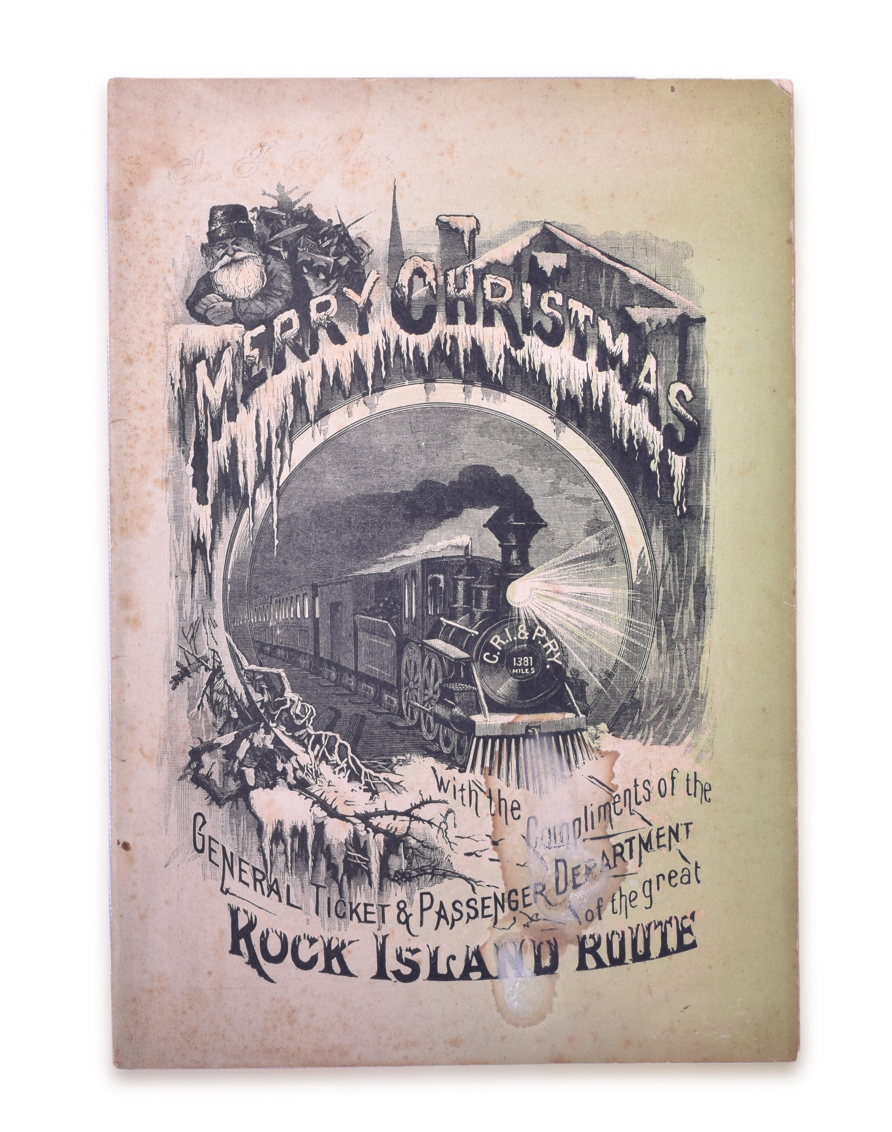 2538 - Late 1800s Chicago, Rock Island & Pacific Christmas Booklet - Pullman Palace Advertising thumbnail