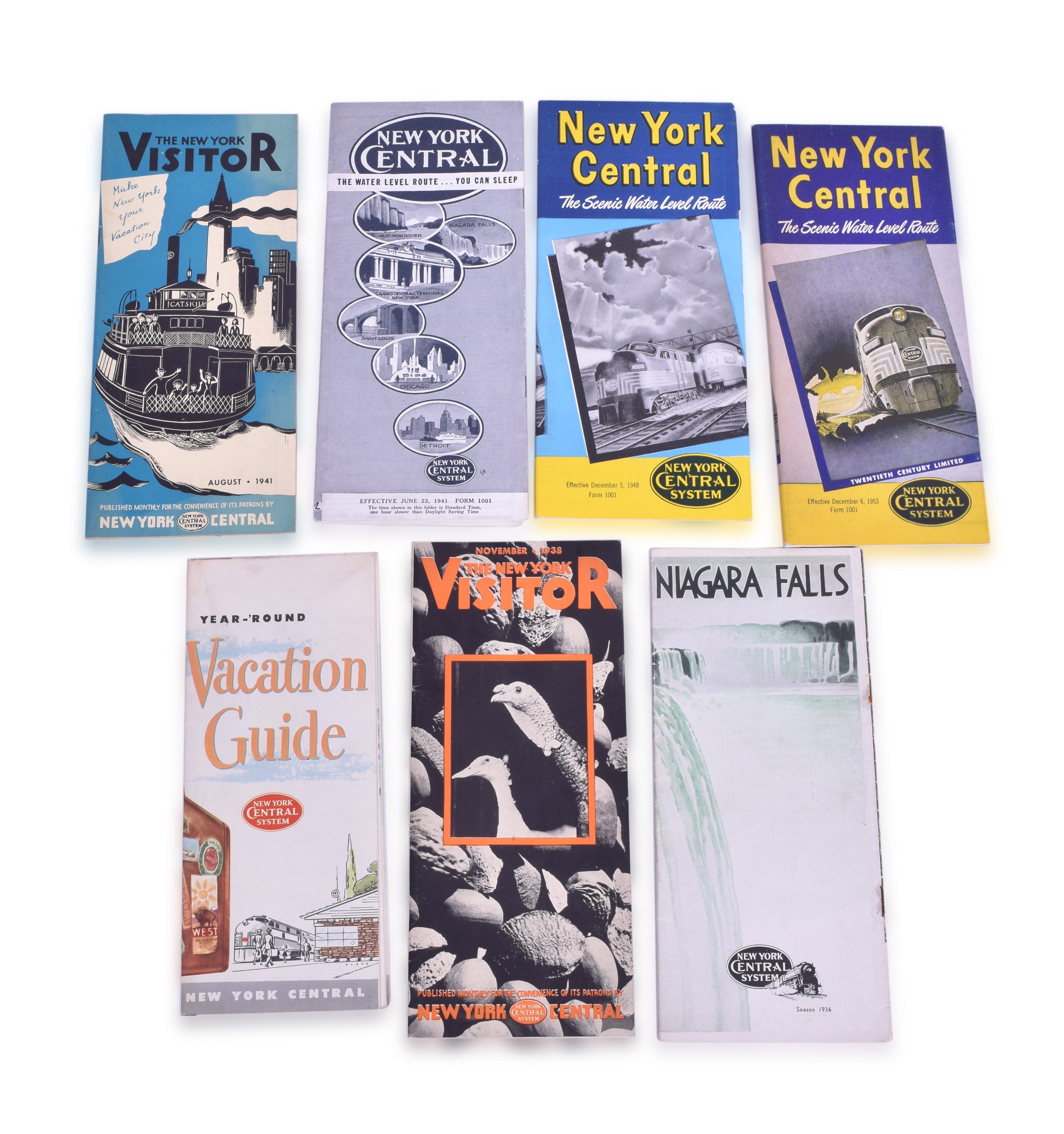 2547 - New York Central Systems Railroad Vacation Guides & Timetables 1936-1941 thumbnail