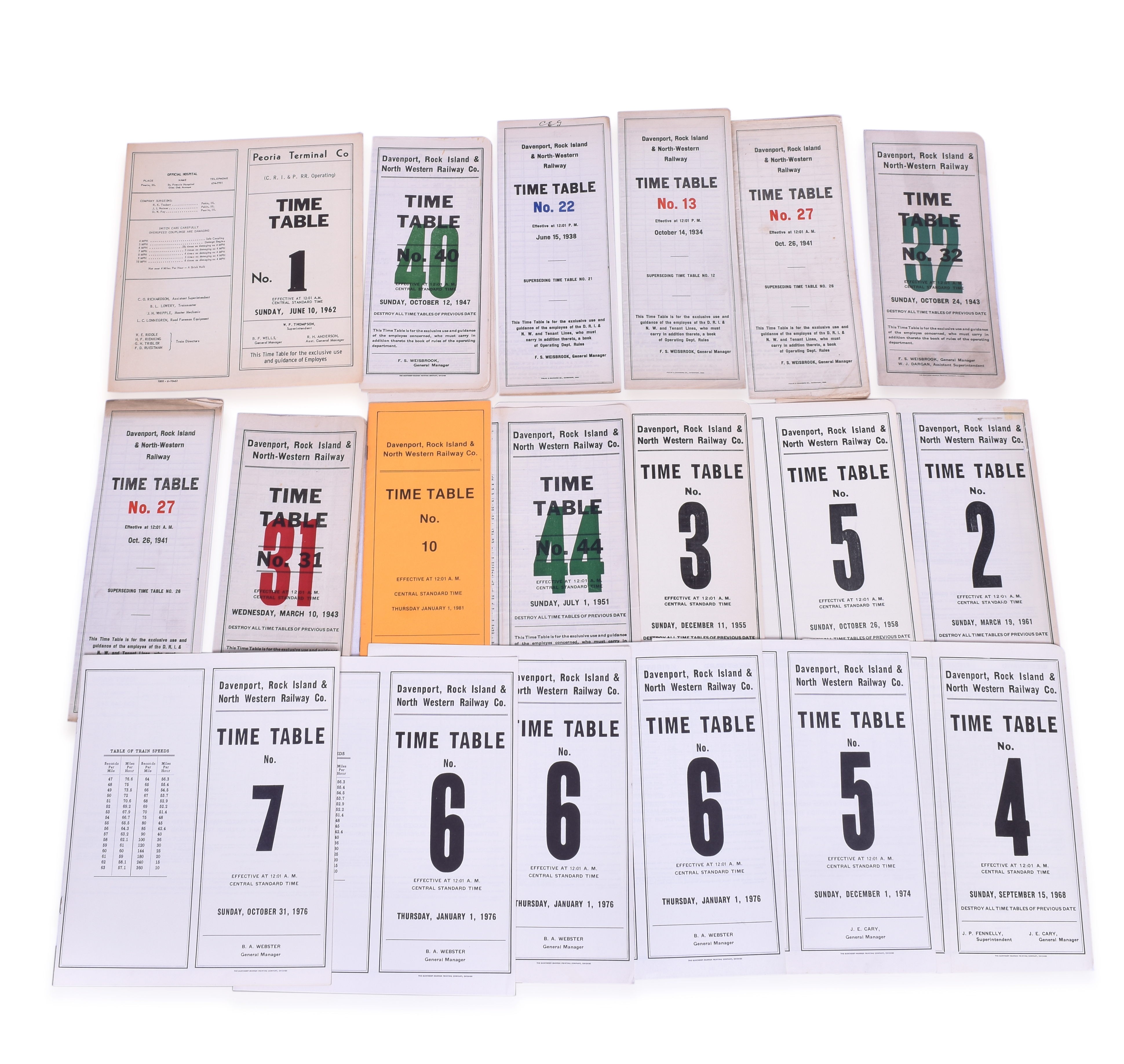 2553 - Davenport, Rock Island & North-Western Railway Co. & Peoria Terminal Railroad Employee Timetables thumbnail