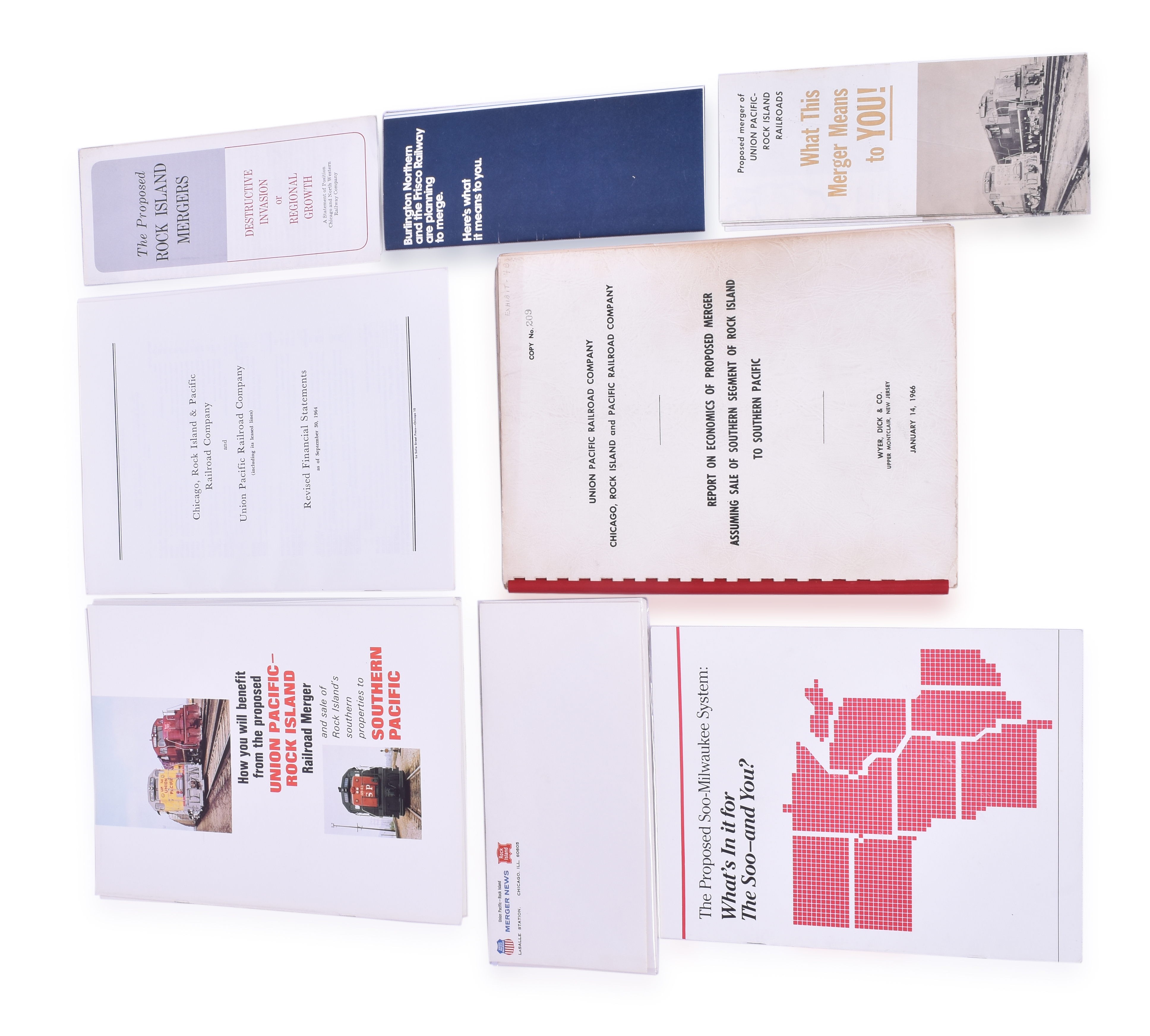 2556 - 30+ Pieces of Railroad Merger Information and Stationary - Rock Island / Southern Pacific, Rock Island / Union Pacific, etc. thumbnail