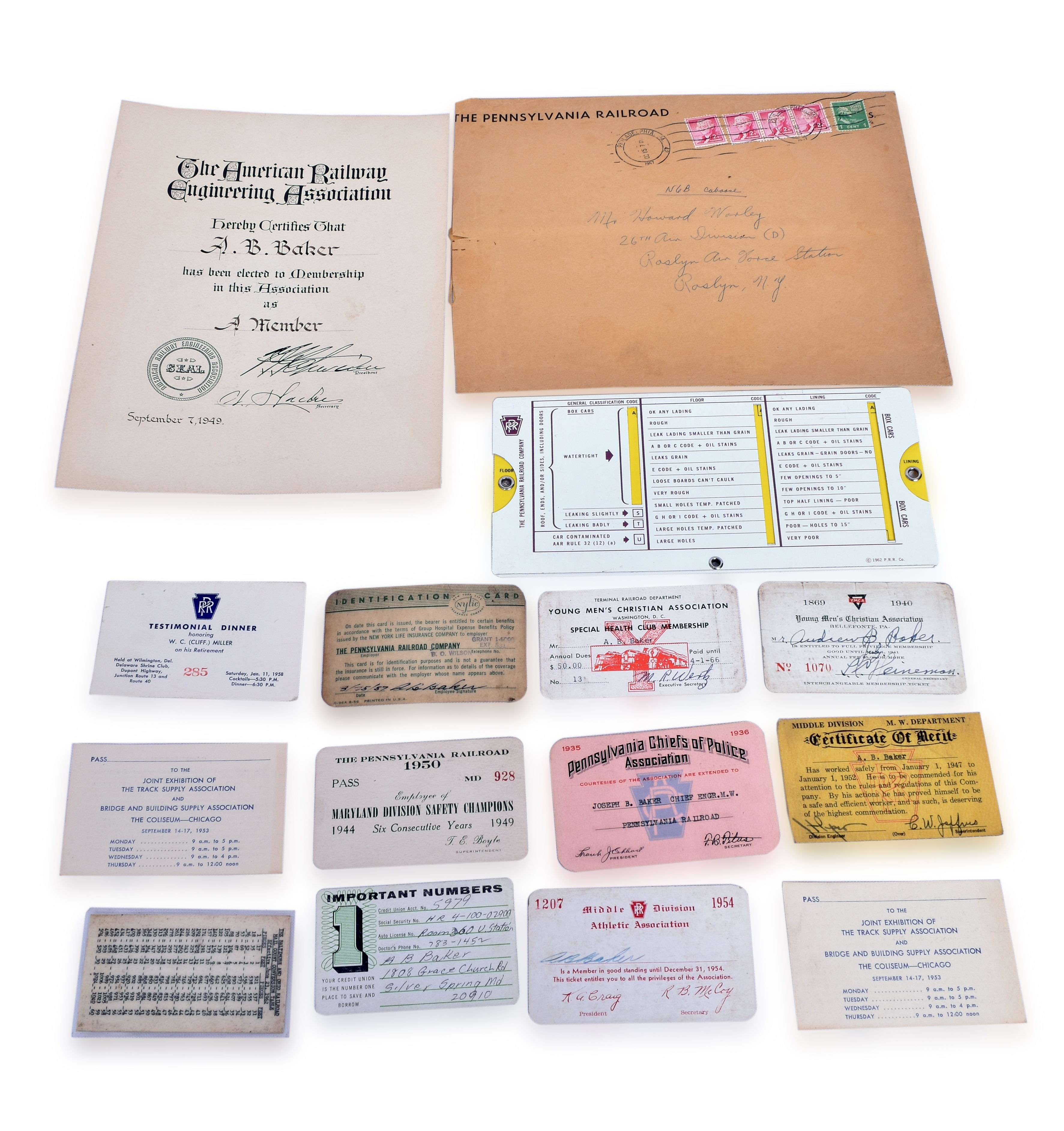 2570 - Pennsylvania and Terminal Railroad Passes, Membership Cards, and More thumbnail