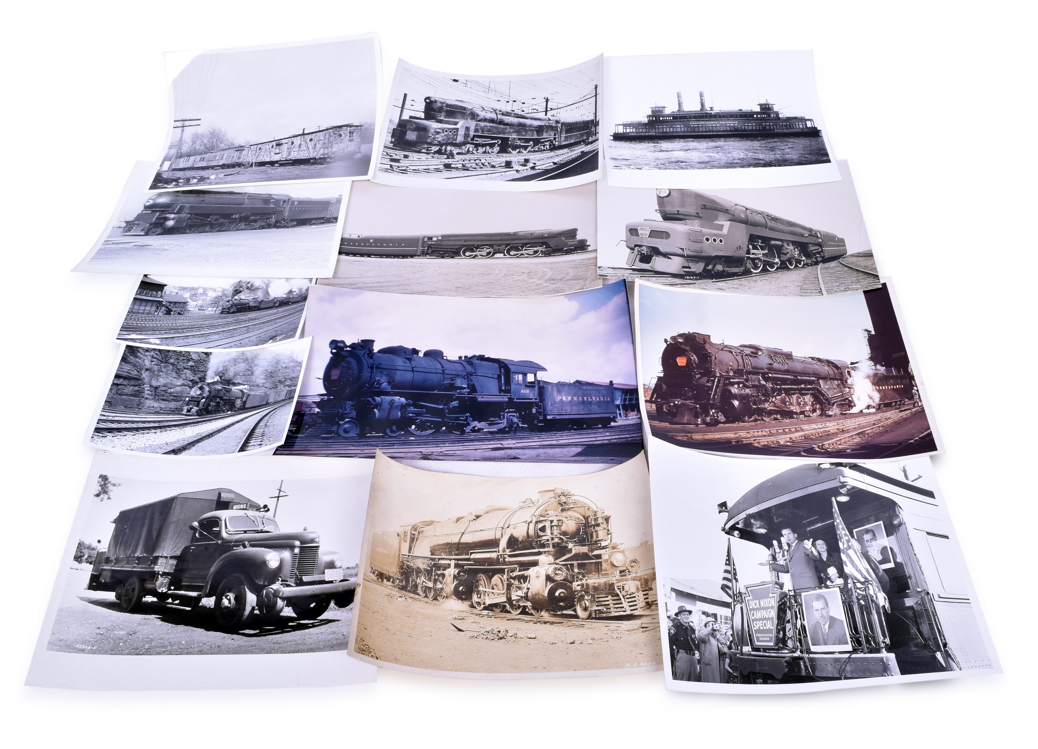 2573 - 32 Pennsylvania Railroad Photographs - Steam, Diesel Locomotives, and Structures thumbnail