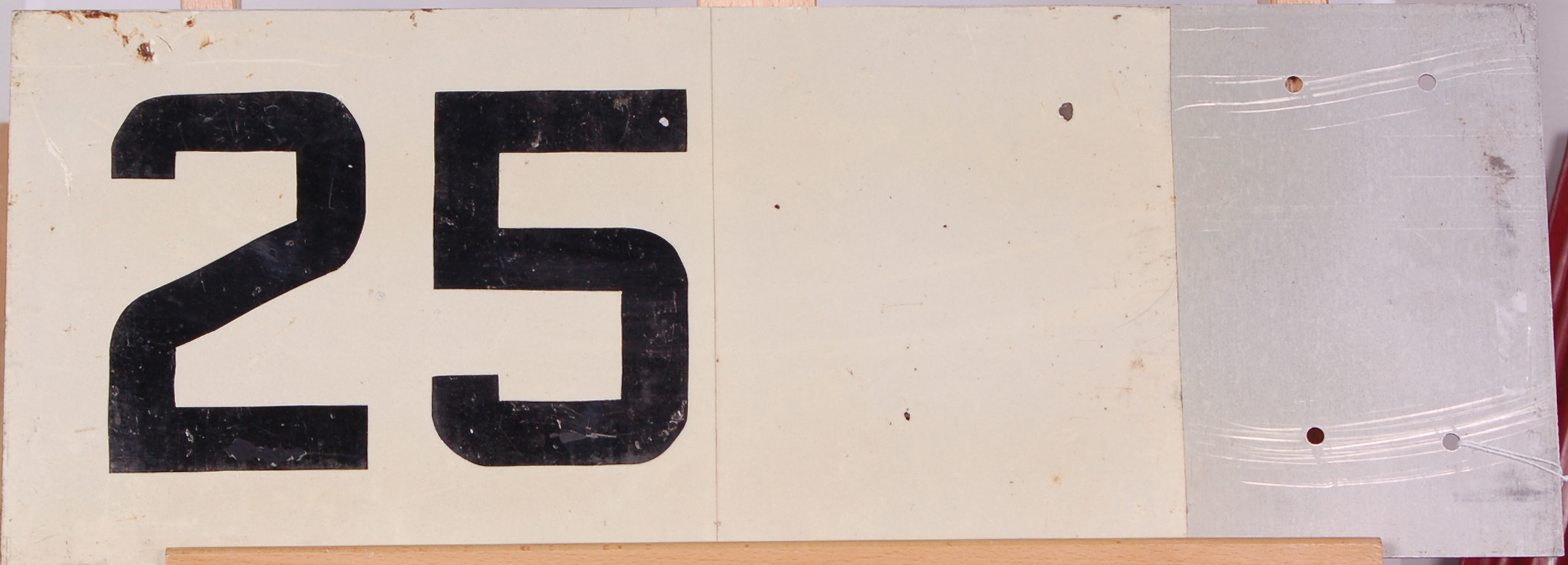 2 - 25 mph freight train speed limit sign - metal - small rectangle thumbnail