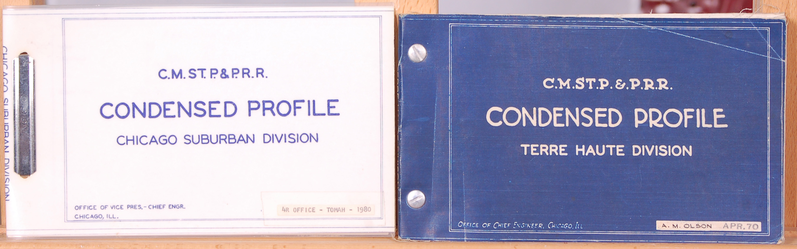 7 - CMSTP&P - Milwaukee Road Railroad - Condensed Profiles - Terre Haute Division - two booklets thumbnail