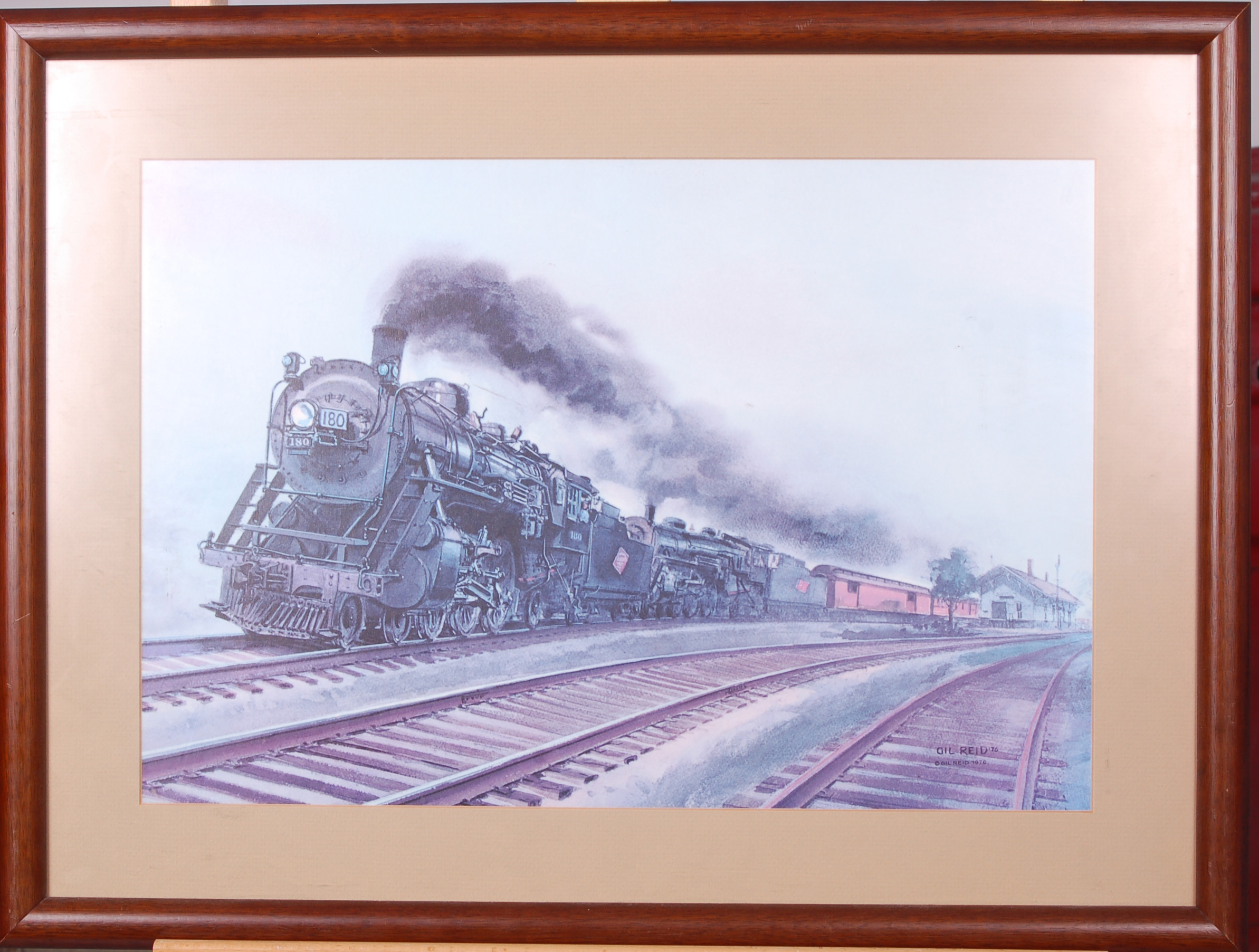 9 - Gil Reid - Milwaukee Road Railroad framed print - Copyright 1976 thumbnail