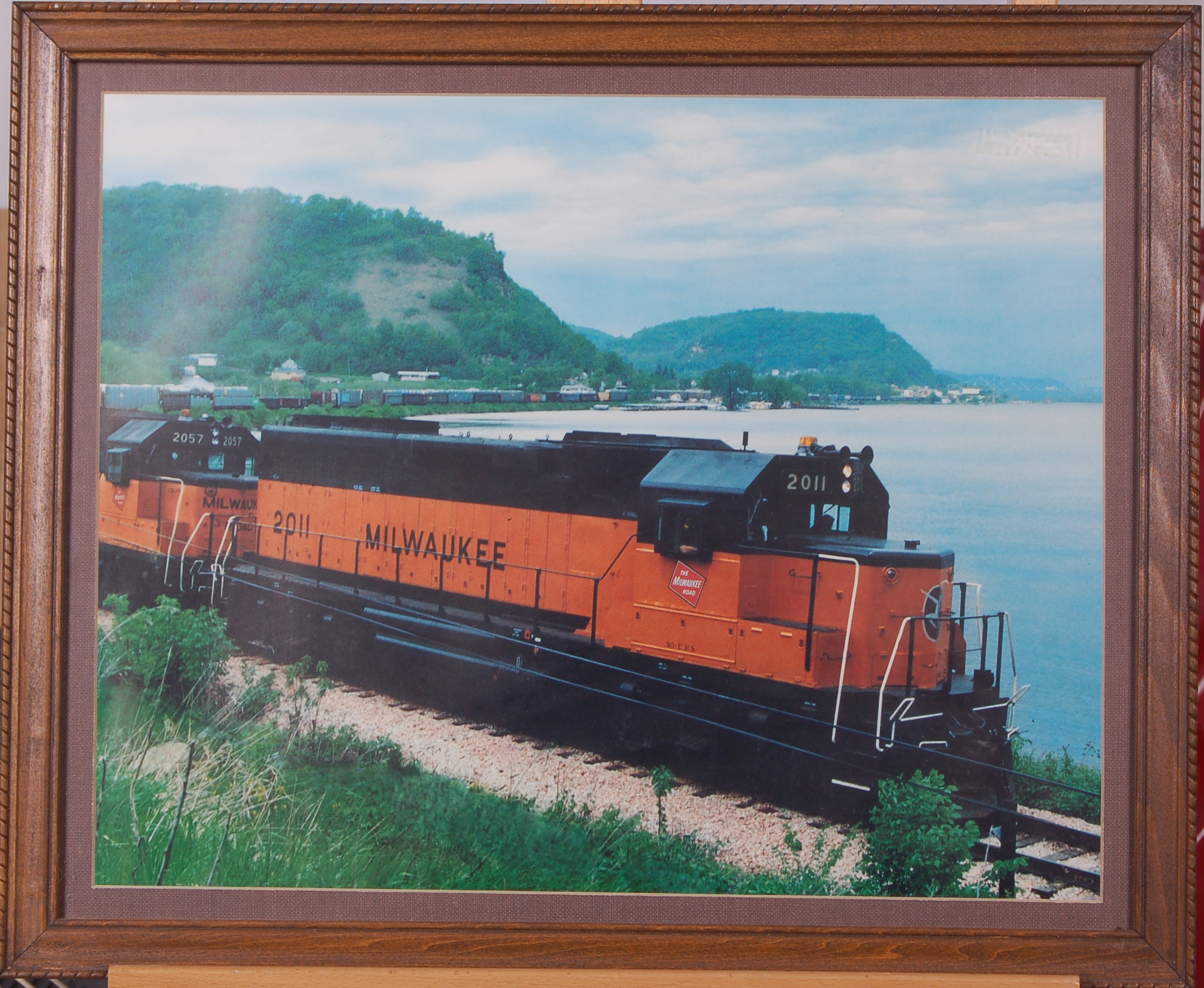12 - CMSTP&P - Milwaukee Road Railroad SD-40 Diesel 2011 - framed print thumbnail