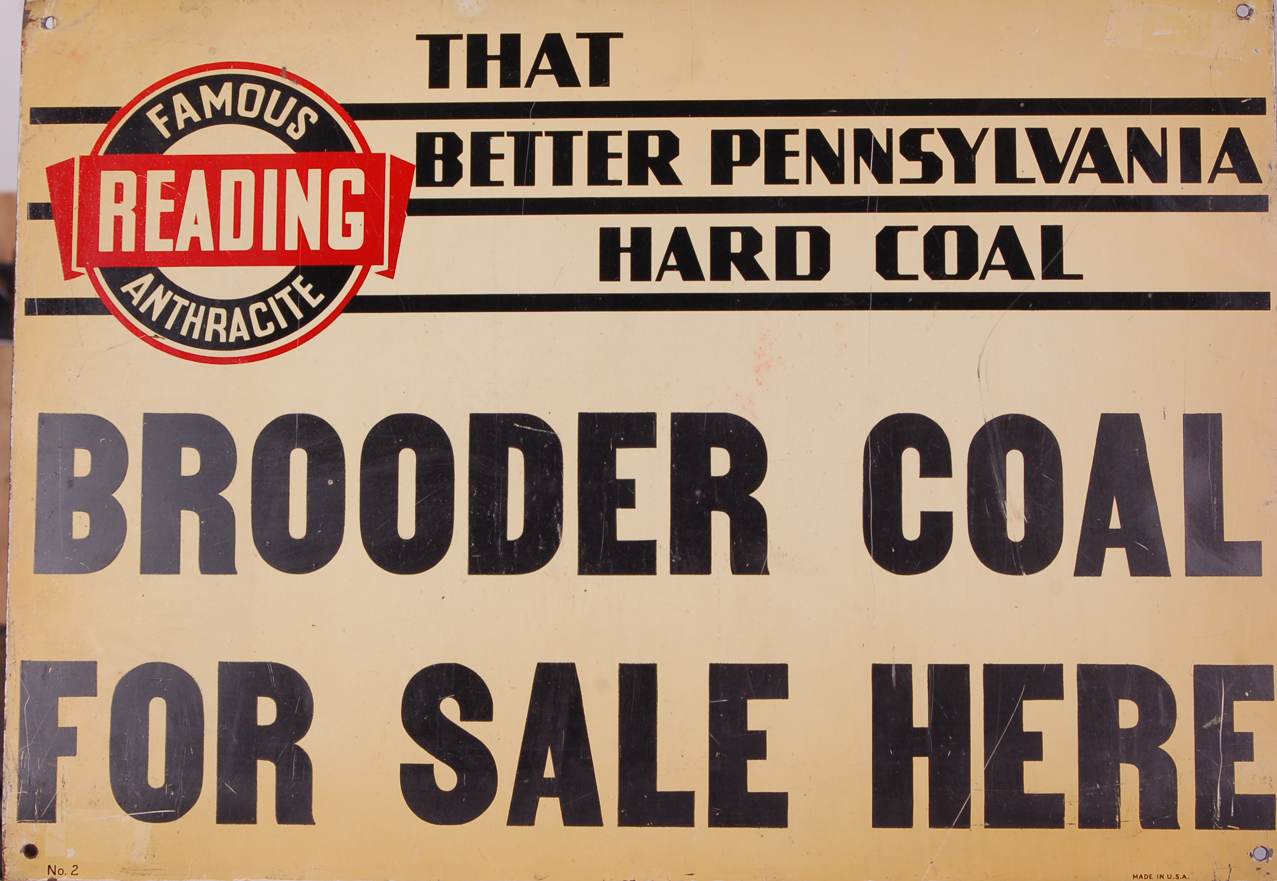 20 - Reading Anthracite Brooder Coal - metal sign thumbnail
