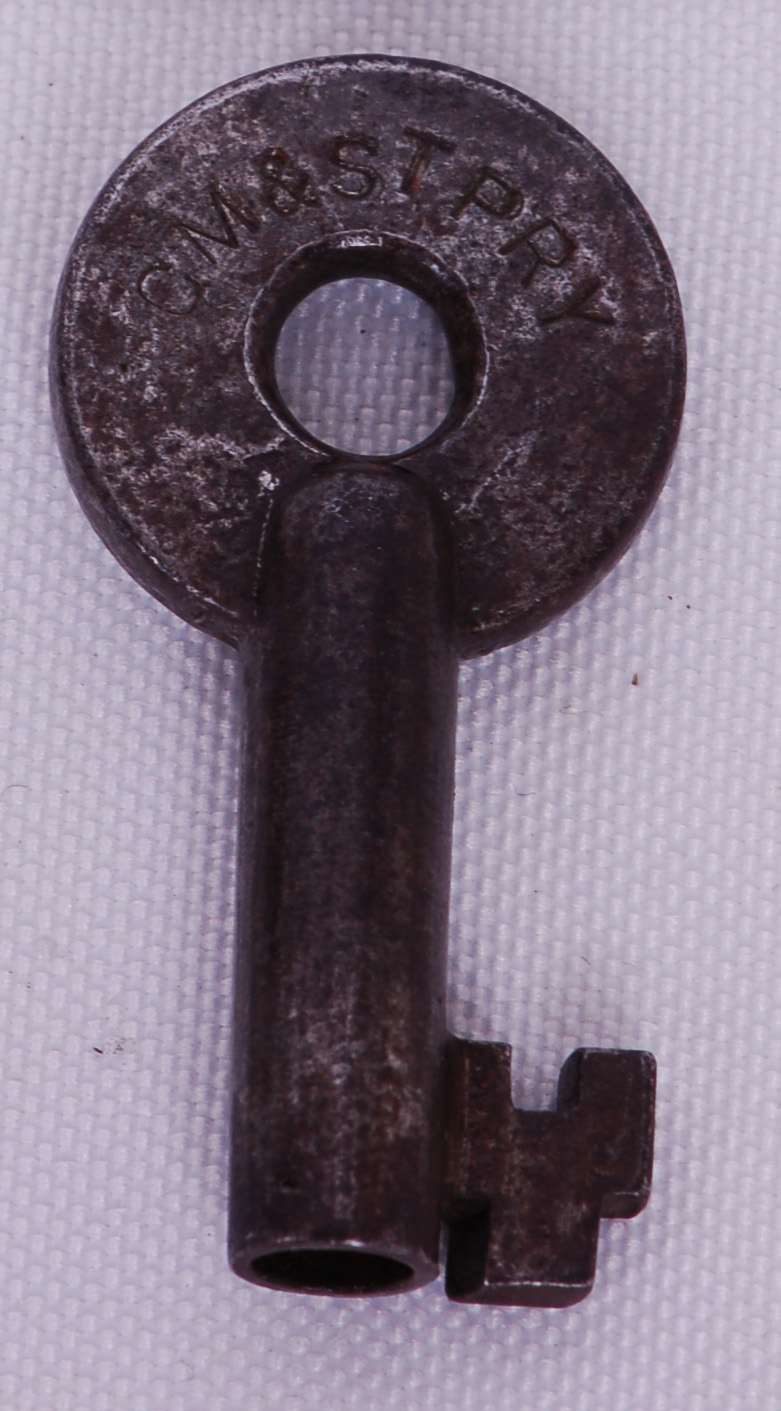 60 - Chicago Milwaukee and St. Paul Railway Switch Lock Key thumbnail