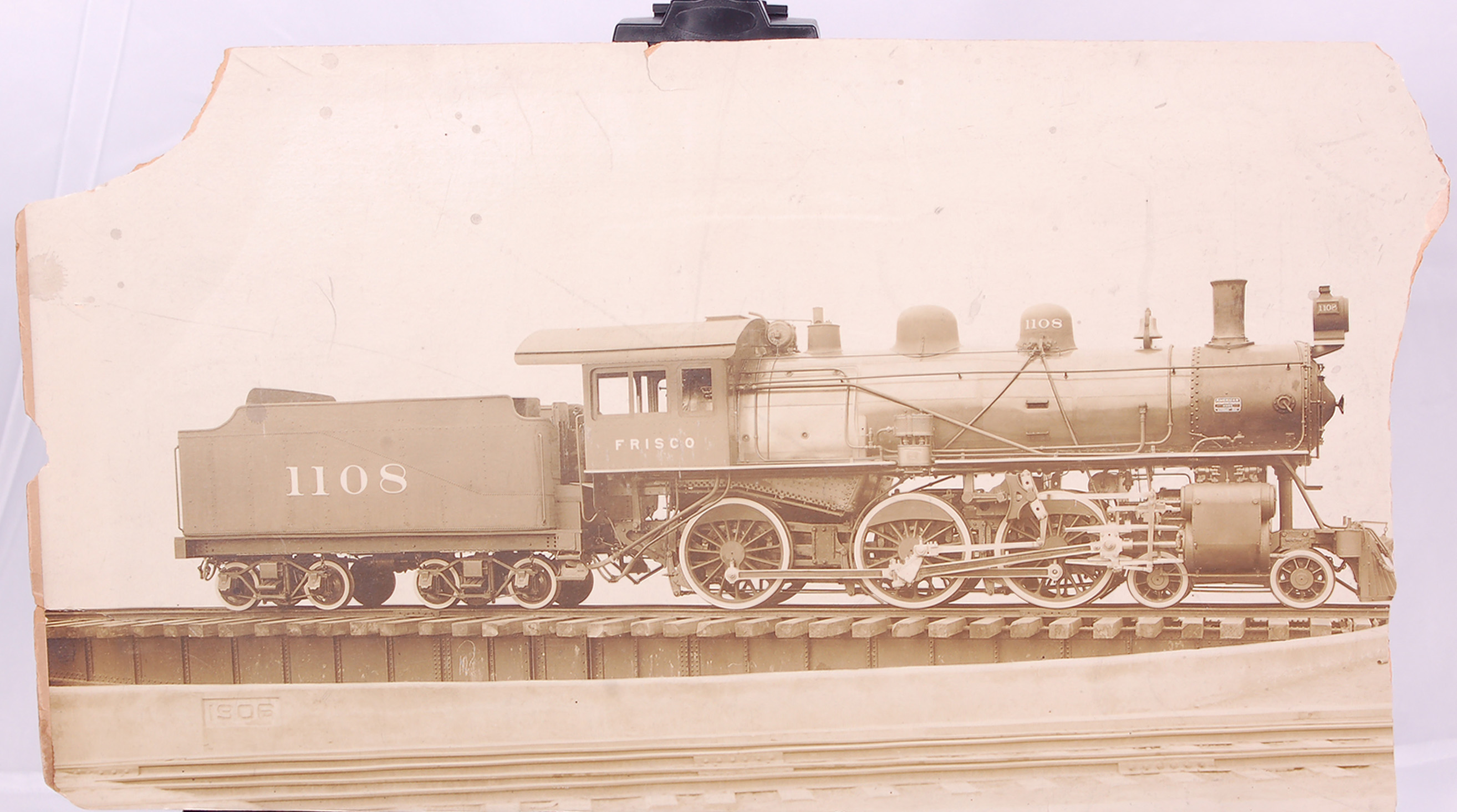 74 - American Locomotive Works / Frisco Railroad 4-6-0 steam locomotive Builders Photograph thumbnail