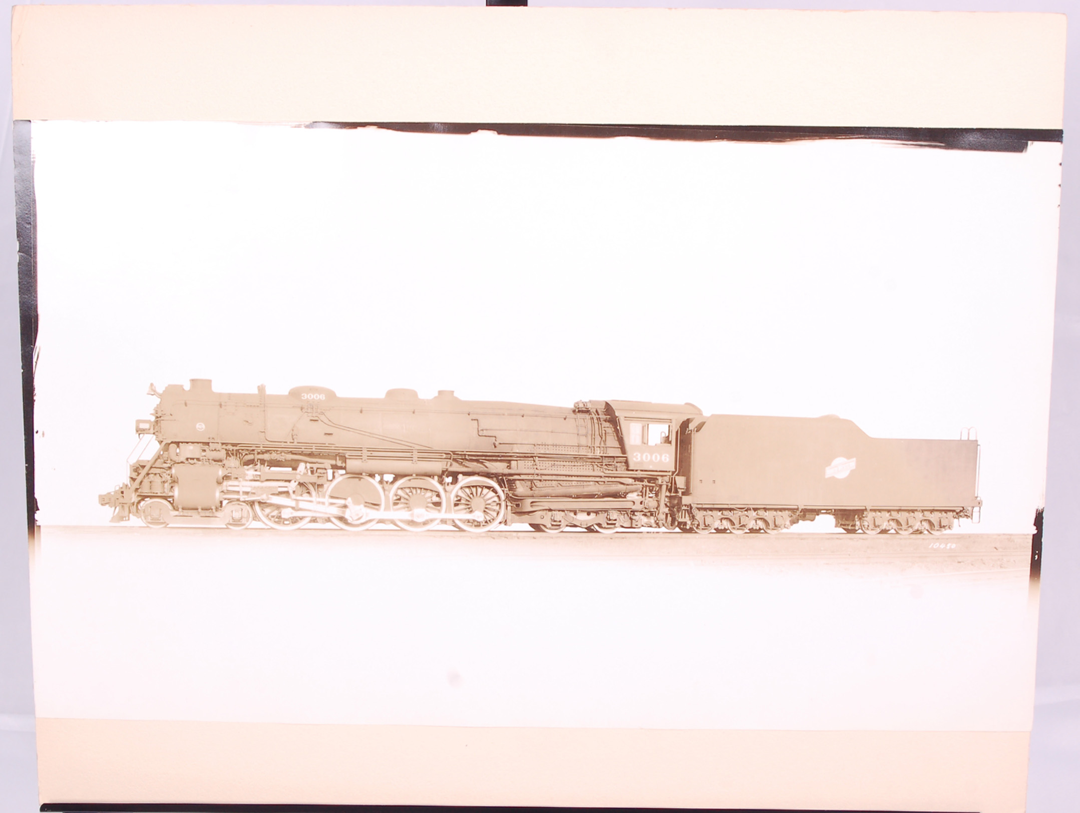 75 - Chicago and Northwestern Railroad steam locomotive #3006 4-8-4 builders photo thumbnail