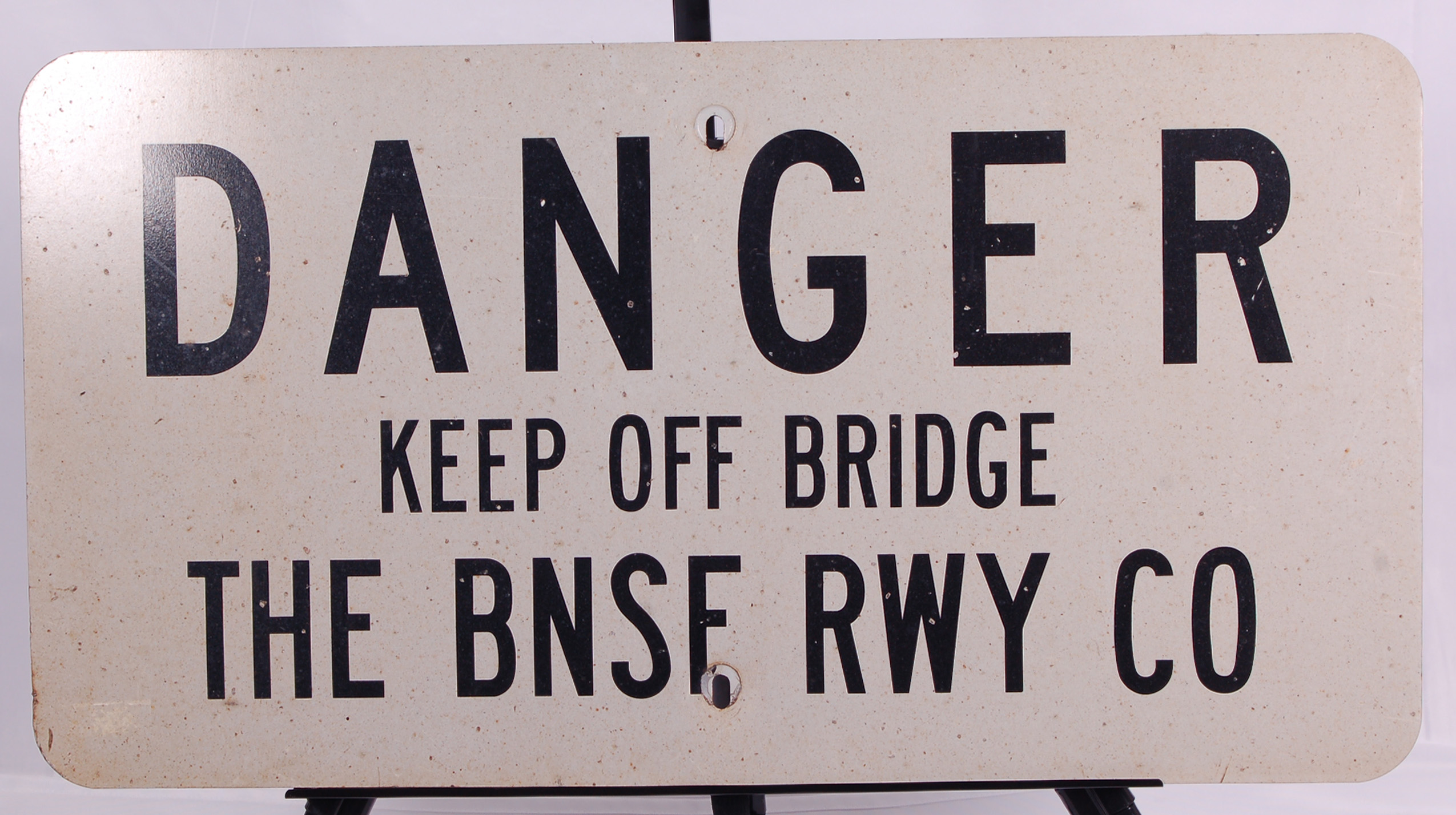 77 - BNSF Railroad - Keep of Bridge Metal Sign thumbnail