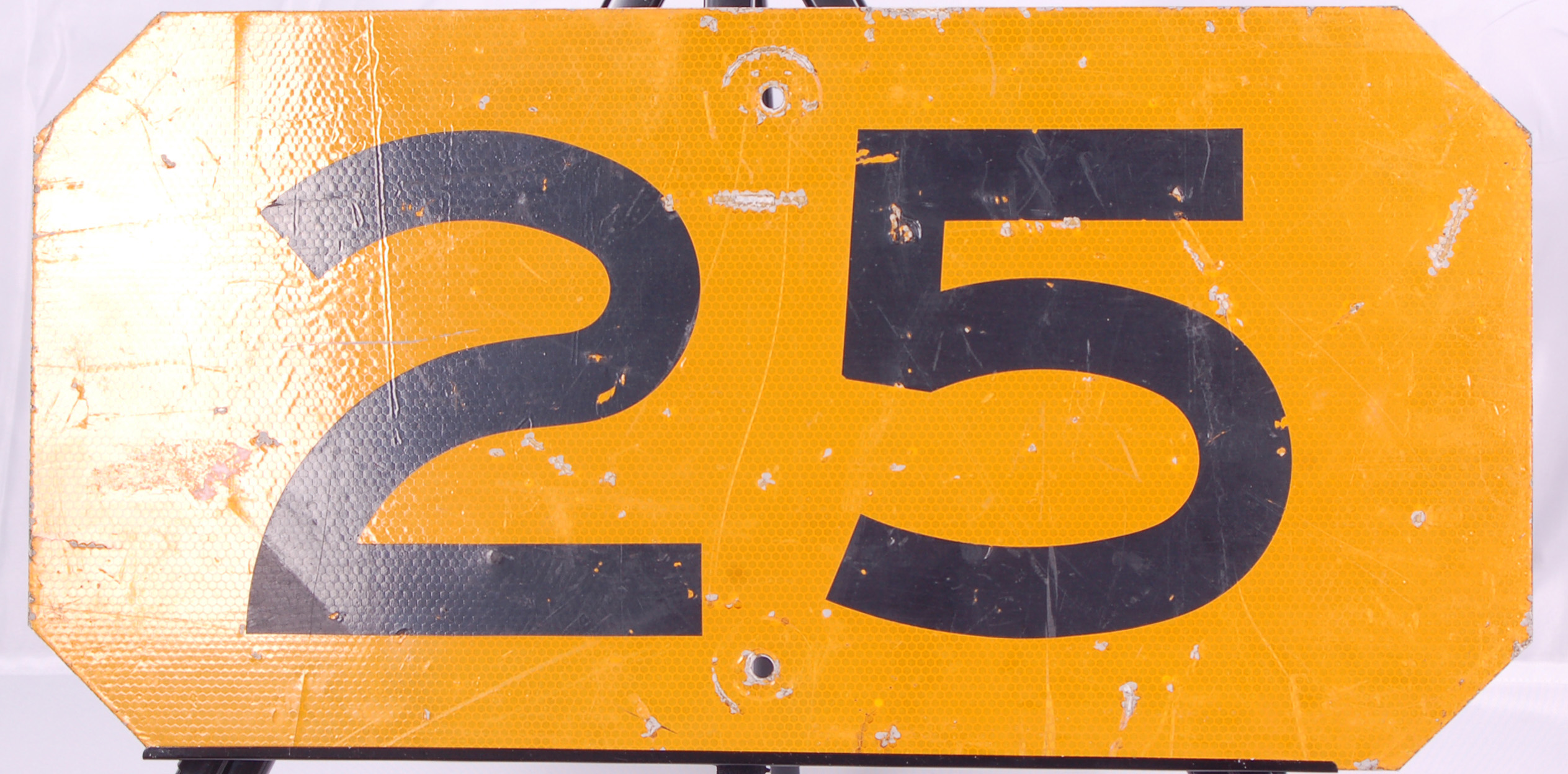 93 - 25 mph Railroad speed limit sign - rectangle w/ clipped corners thumbnail