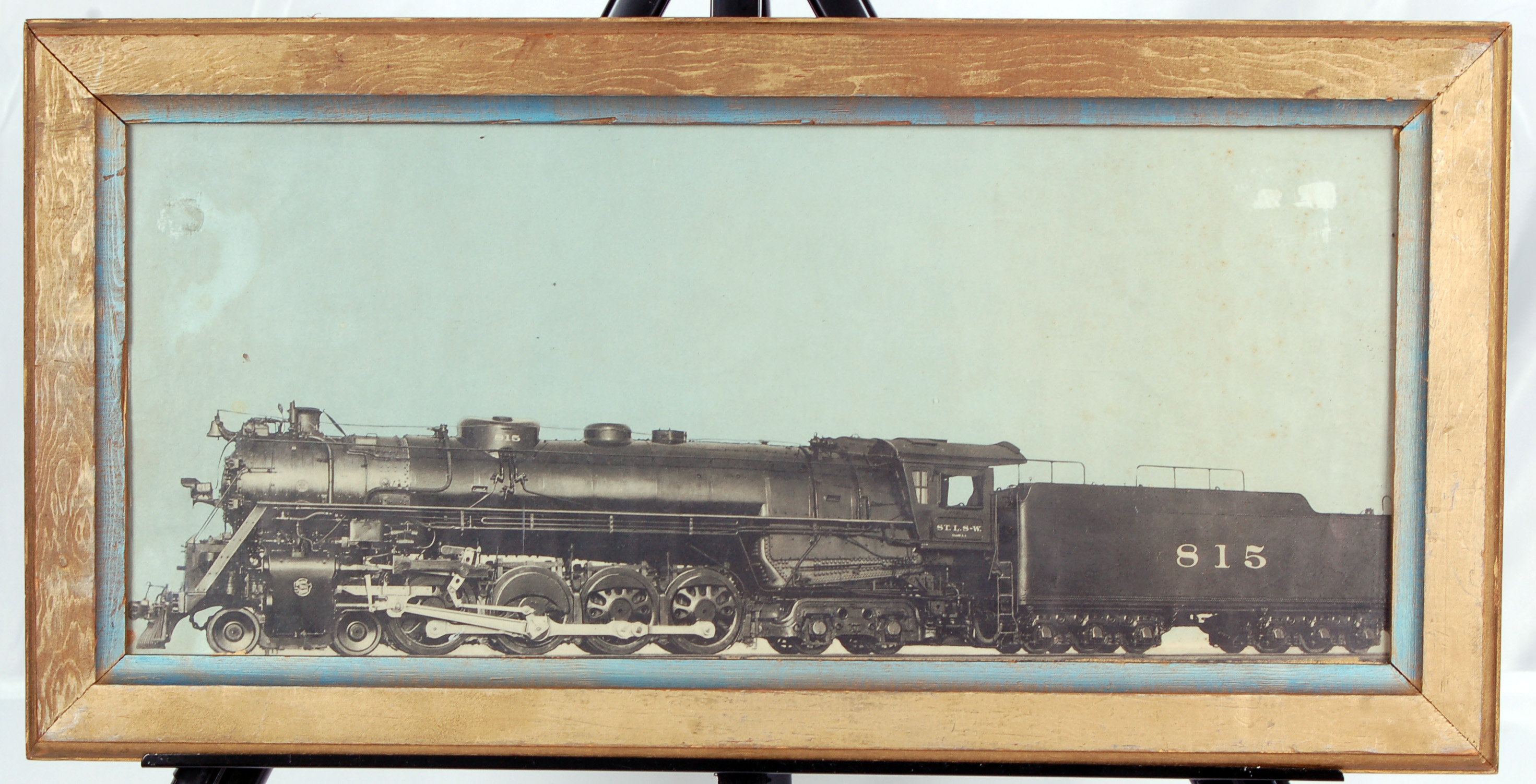 95 - Cotton Belt Railroad 4-8-4 #815 framed original roster photograph thumbnail