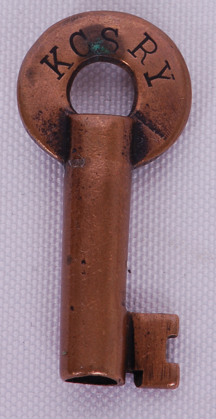 98 - Kansas City Southern Railroad F.S. Hardware Co. Switch Lock Key thumbnail