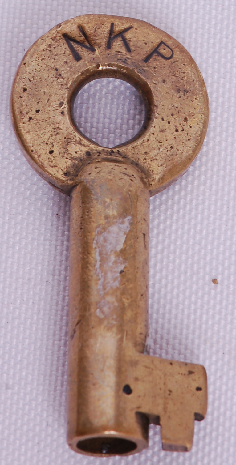 99 - Nickel Plate Railroad Adlake Switch Lock Key thumbnail