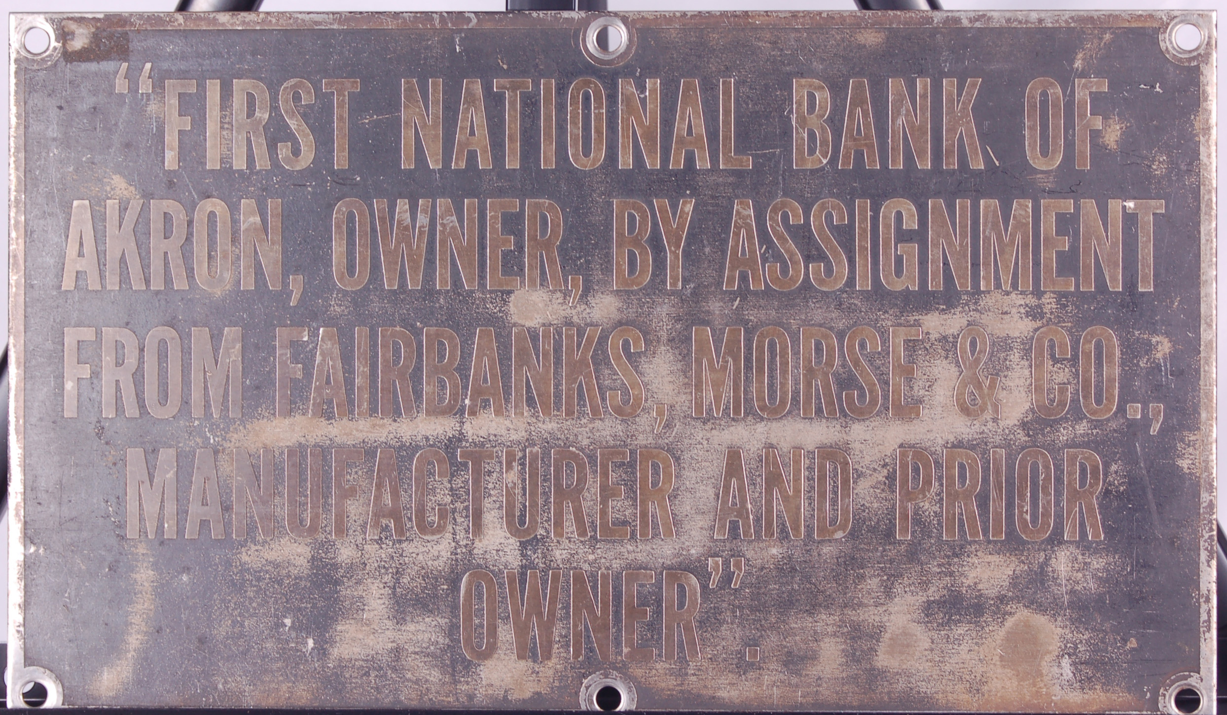 106 - Fairbanks Morse Steel Railroad Trust Plate thumbnail