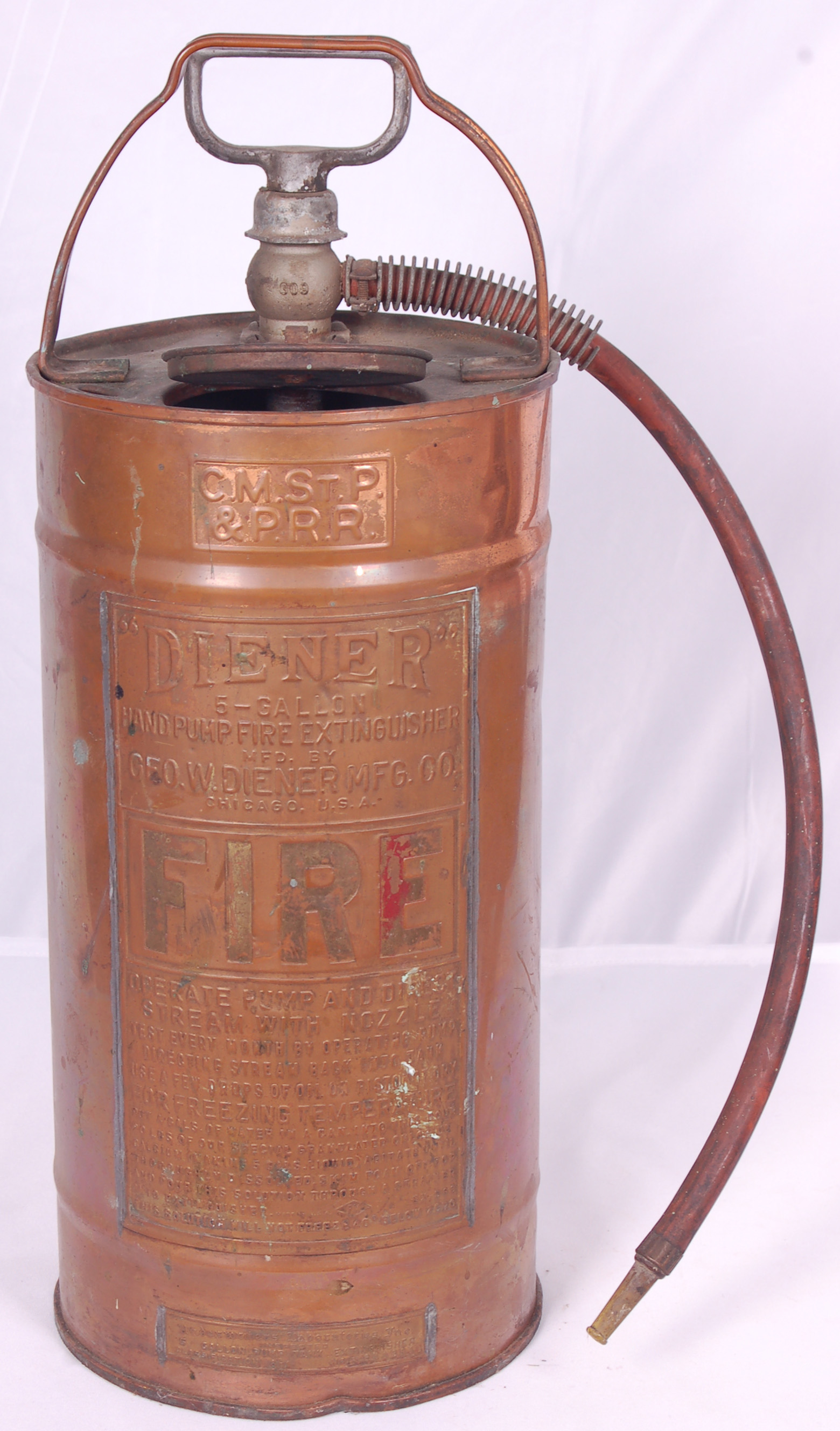 107 - Diener Five Gallon Milwaukee Road Railroad Fire Extinguisher thumbnail