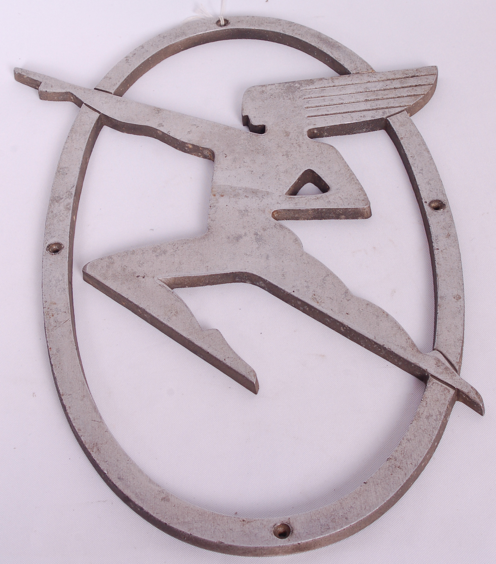 111 - Milwaukee Road Railroad Original Cast Aluminum Hiawatha Passenger Car Emblem thumbnail