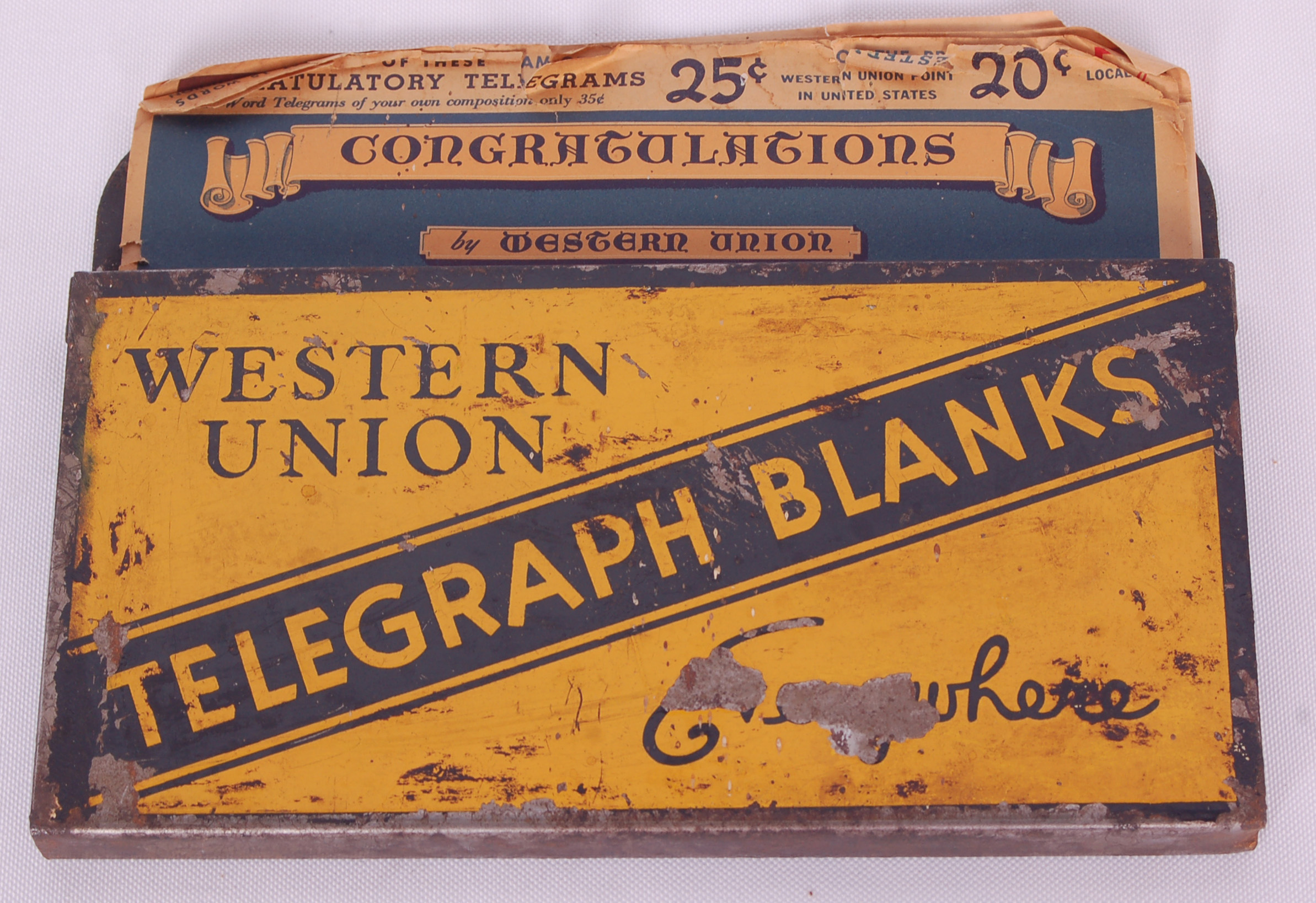 120 - Western Union Original Telegraph Blanks and Holder - Norman Rockwell Illustrations thumbnail