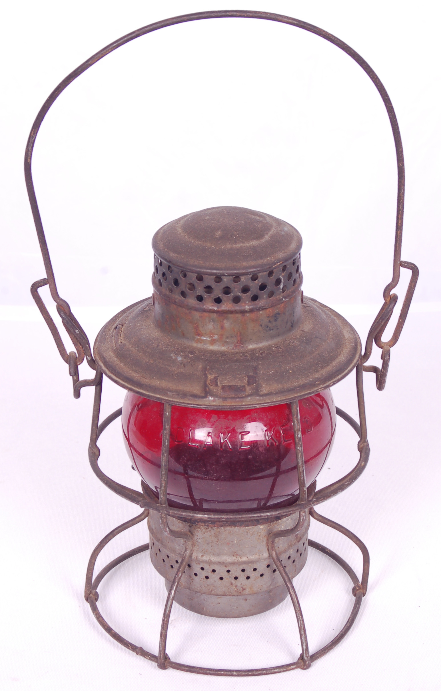 122 - Adlake Kero Red Globe Milwaukee Road Embossed Railroad Lantern thumbnail