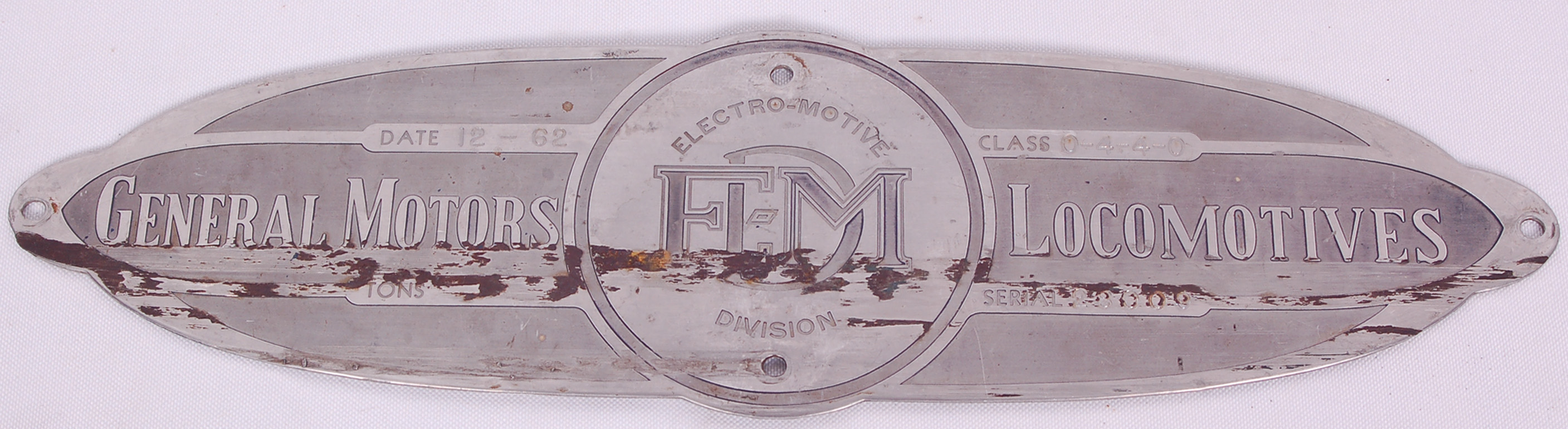 126 - EMD Missouri Pacific GP-18 Locomotive Builders Plate thumbnail