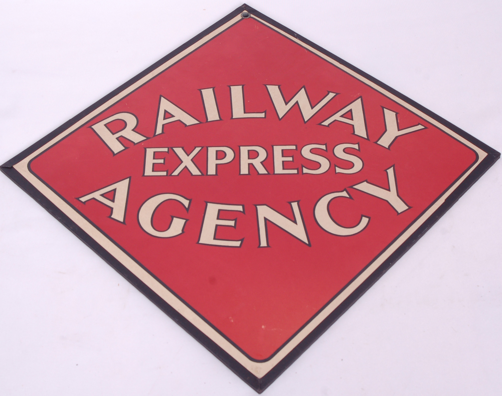 128 - Original Railway Express Agency Cardboard Sign - Like New thumbnail