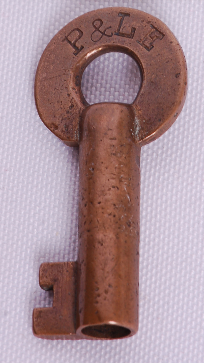 135 - Pittsburgh and Lake Erie Railroad Slaymaker Switch Lock Key thumbnail